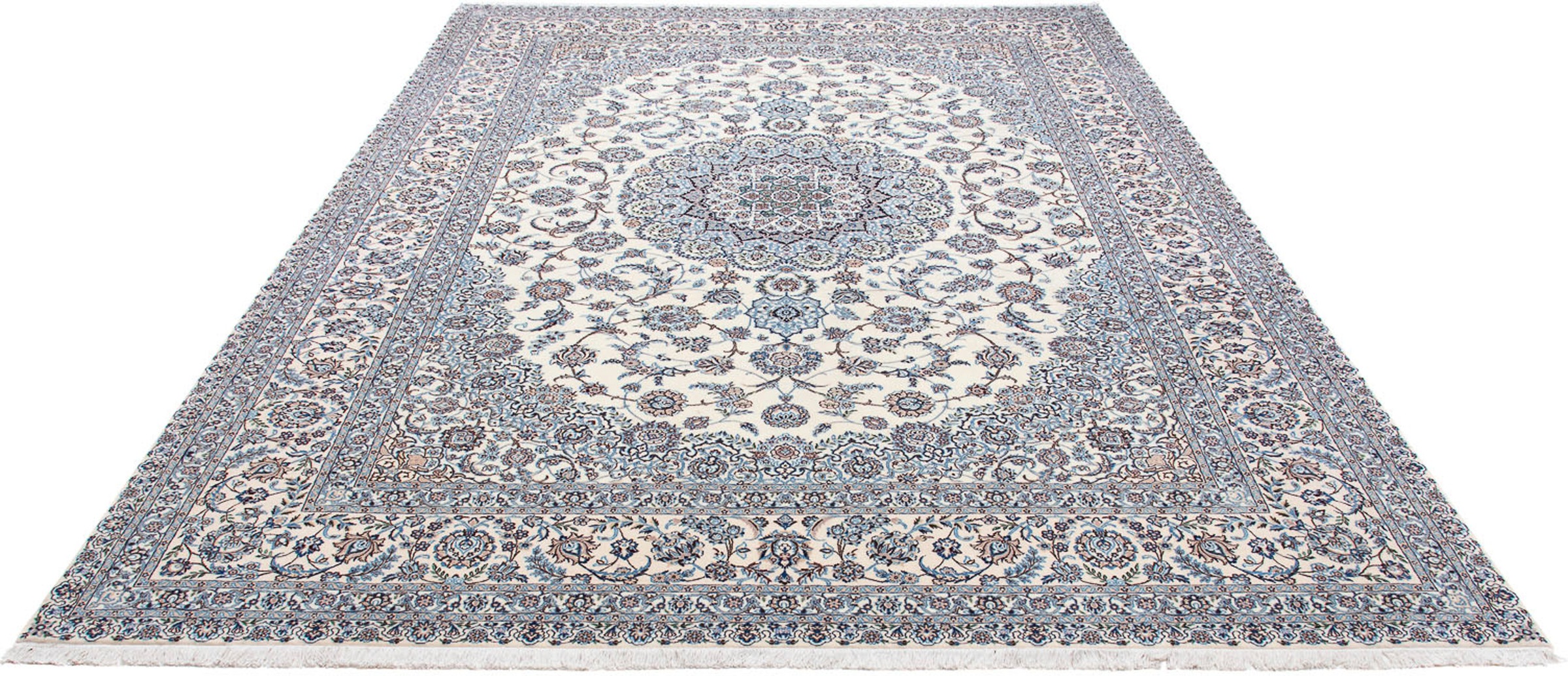 Image of morgenland Orientteppich »Perser - Nain - Premium - 358 x 248 cm - beige«, rechteckig, 6 mm Höhe, Wohnzimmer, Handgeknüpft, Einzelstück mit Zertifikat bei Ackermann Versand Schweiz
