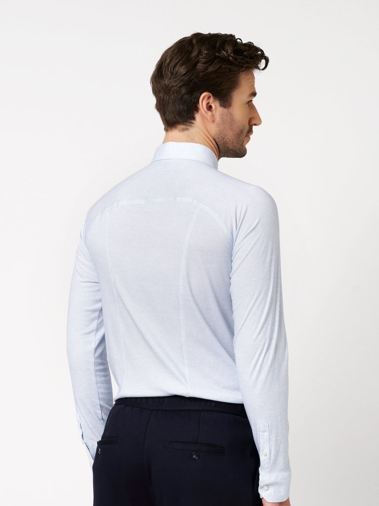 DESOTO Chemise à manches longues »Casual Kent 1/1« chemise en jersey, col Kent, coupe slim