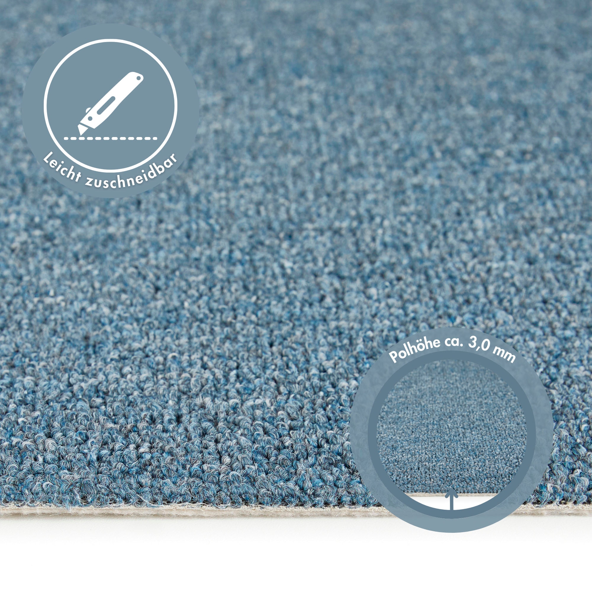 Andiamo Teppichboden »Luton, Feinschlinge, Made in Netherlands«, rechteckig, 4,5 mm Höhe, meliert, Breite 400 cm oder 500 cm, strapazierfähig & pflegeleicht