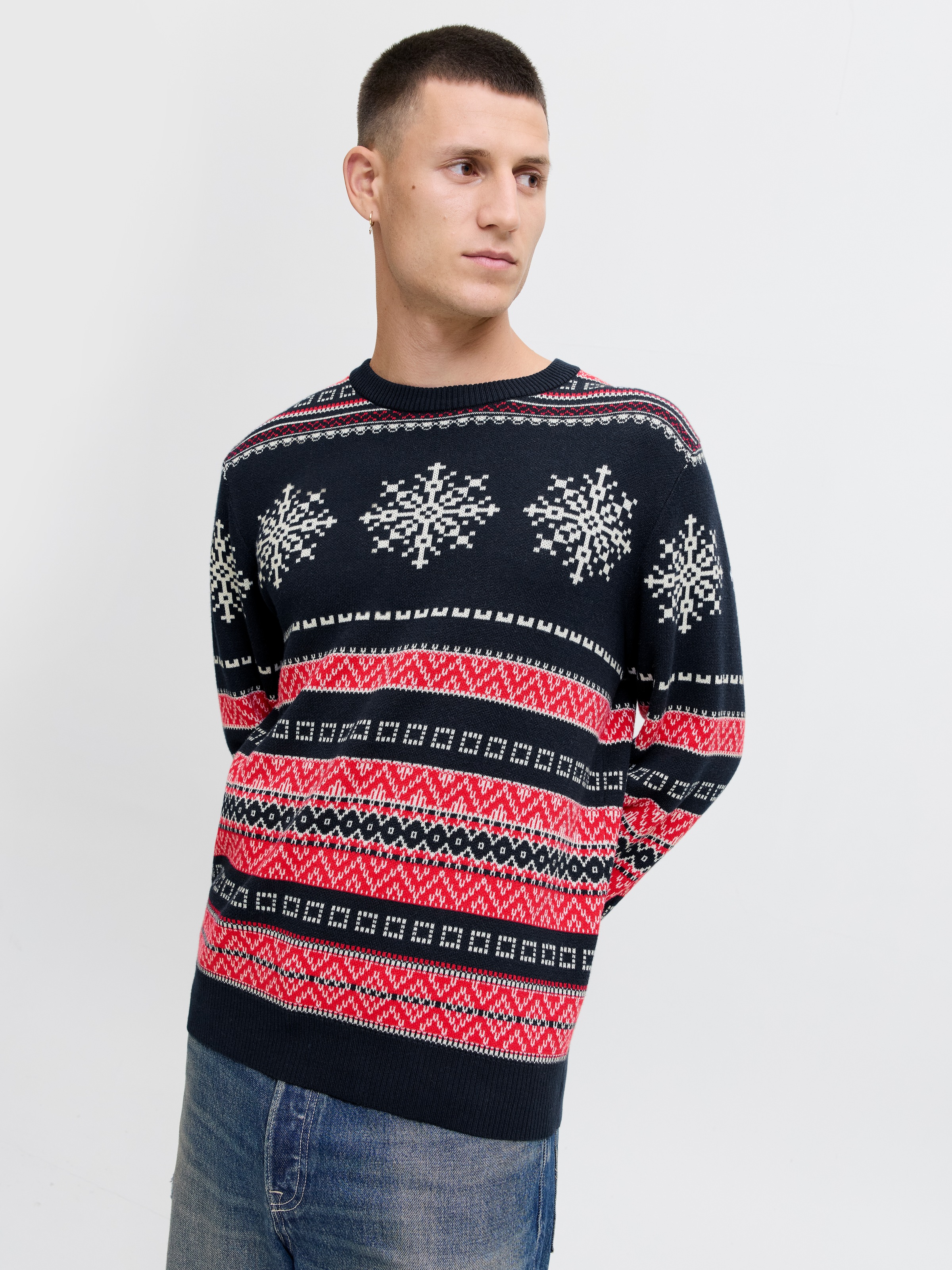 Jack & Jones Pull en tricot »JJXMAS NOEL KNIT CREW NECK«