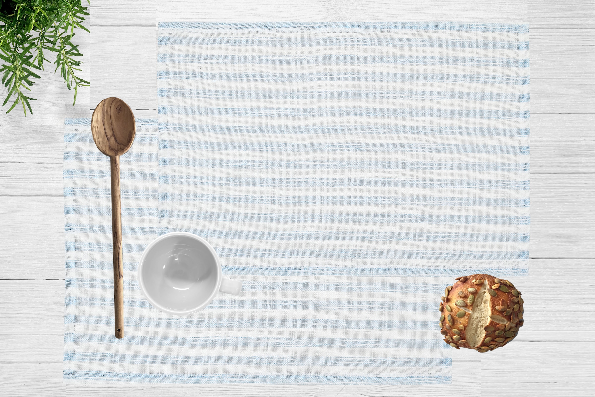 GOODproduct Platzset »Marric« Platzset, halbtransparent, Linenoptik mit Streifen