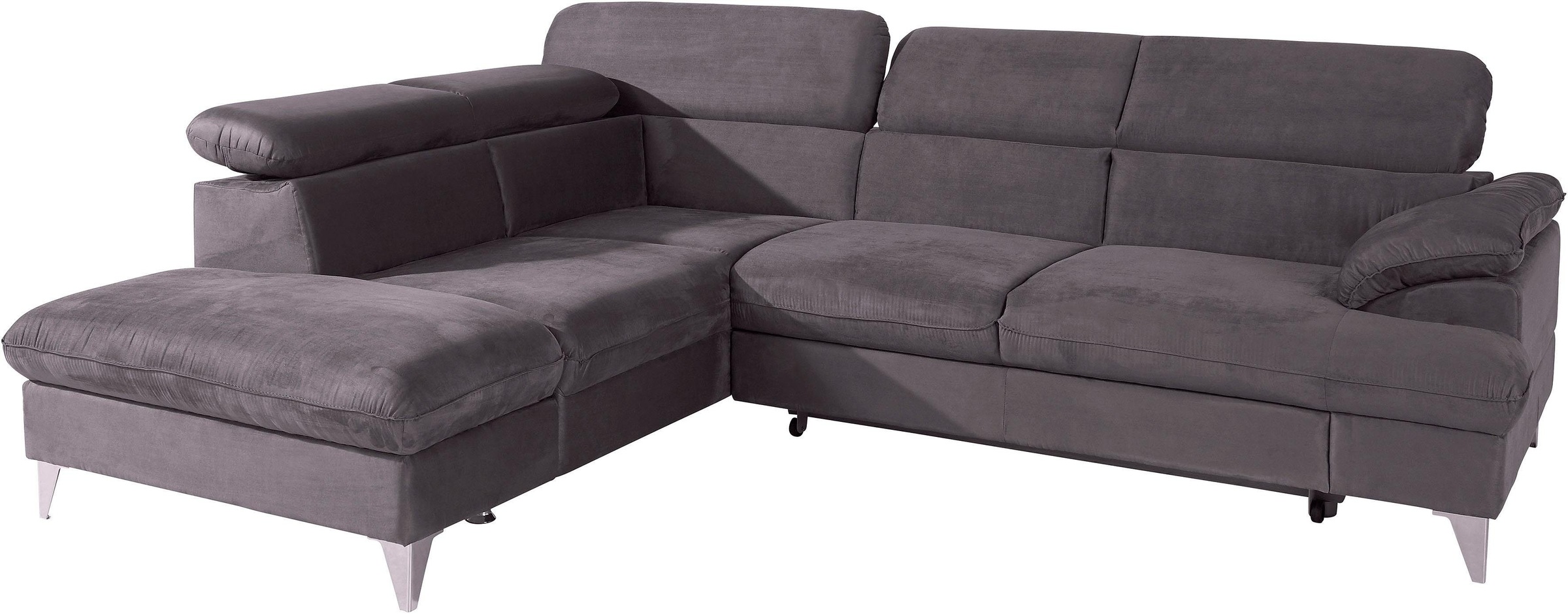 COTTA Polstergarnitur »Caluso L-Form«, Set bestehend aus: Ecksofa mit Kopfteilverstellung & Hocker