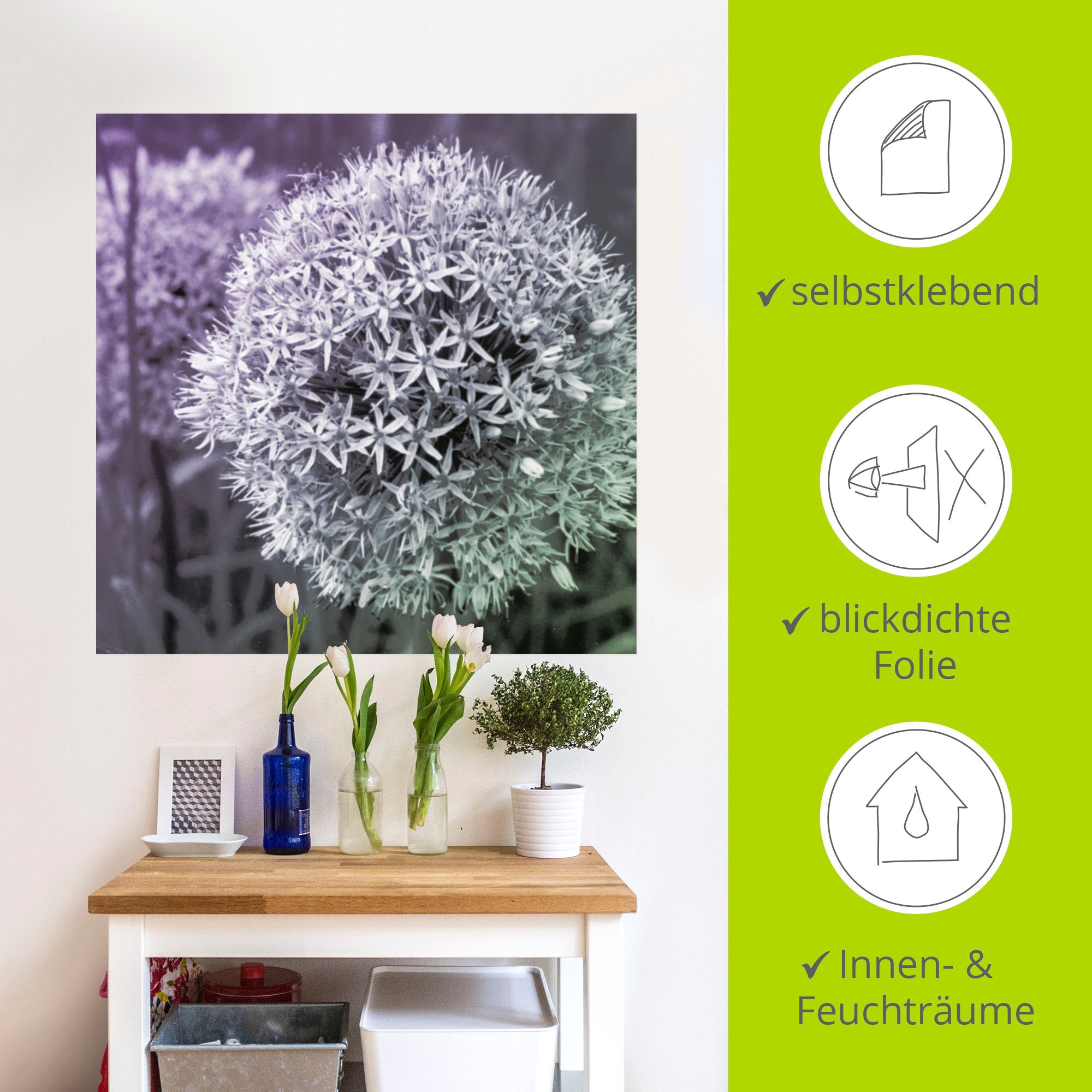 Artland Wandbild »Lila Sensation I«, Blumen, (1 St.), als Alubild, Outdoorbild, Leinwandbild, Poster, Wandaufkleber