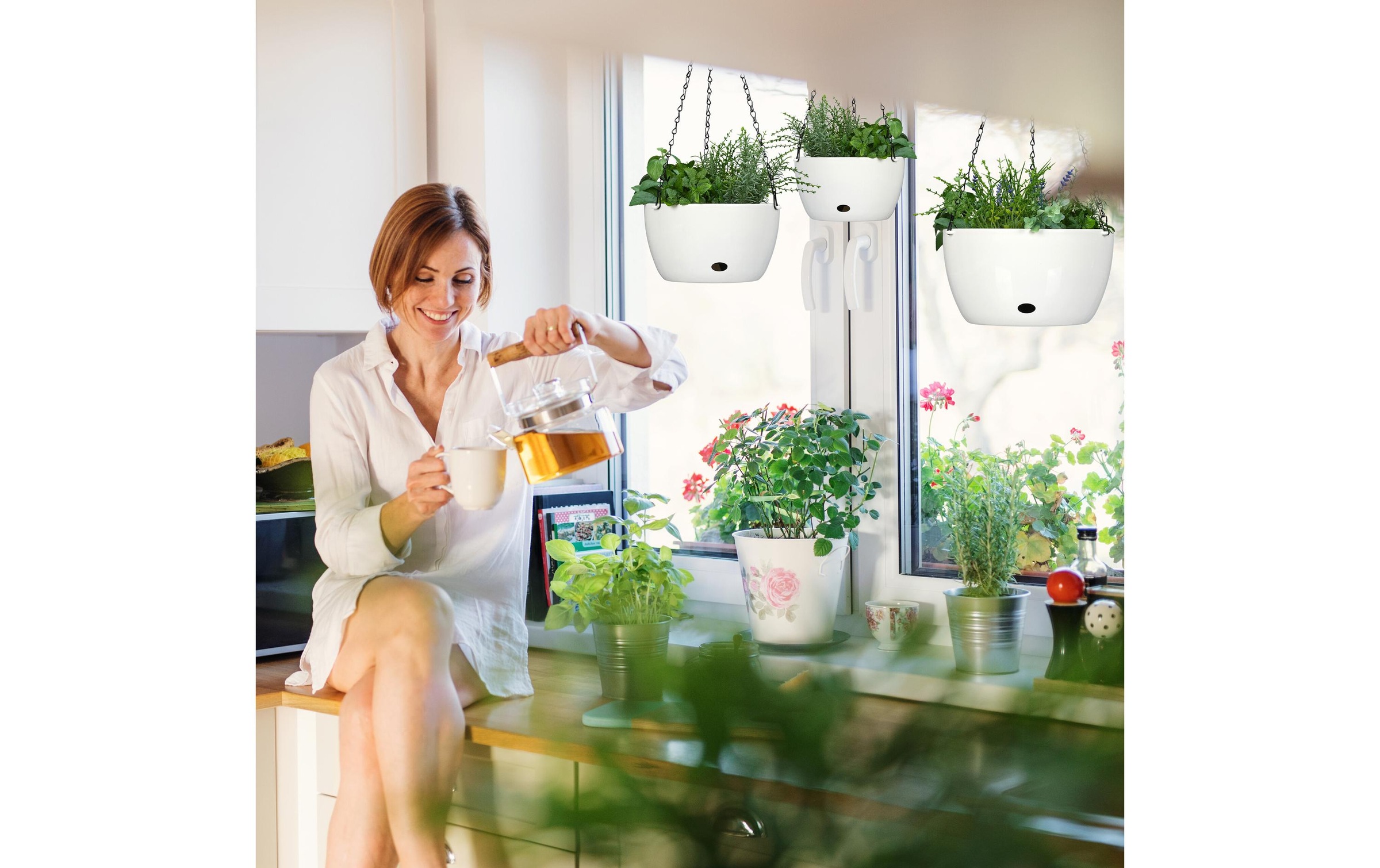 Image of relaxdays Blumenampel "L/M/XL 3er Set"