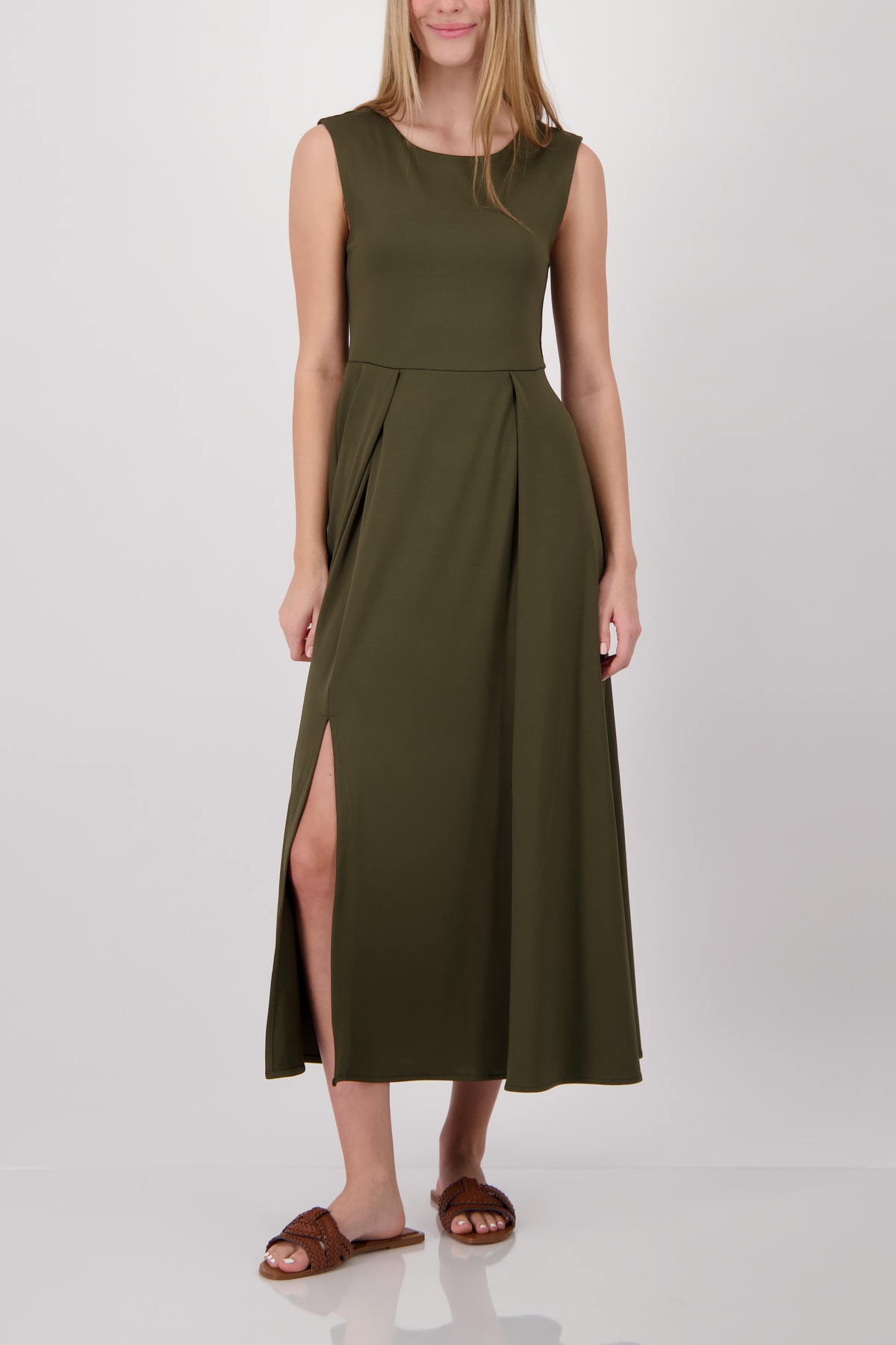 Image of Monari Maxikleid "Kleid uni" Ohne Tasche Regular fit mit Schlitzen