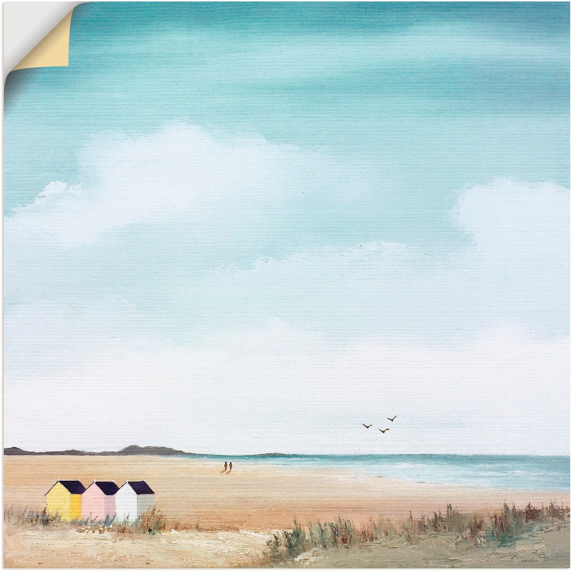 Image of Artland Wandbild »Sonniger Morgen III«, Strand, (1 St.), in vielen Grössen & Produktarten -Leinwandbild, Poster, Wandaufkleber / Wandtattoo auch für Badezimmer geeignet bei Ackermann Versand Schweiz