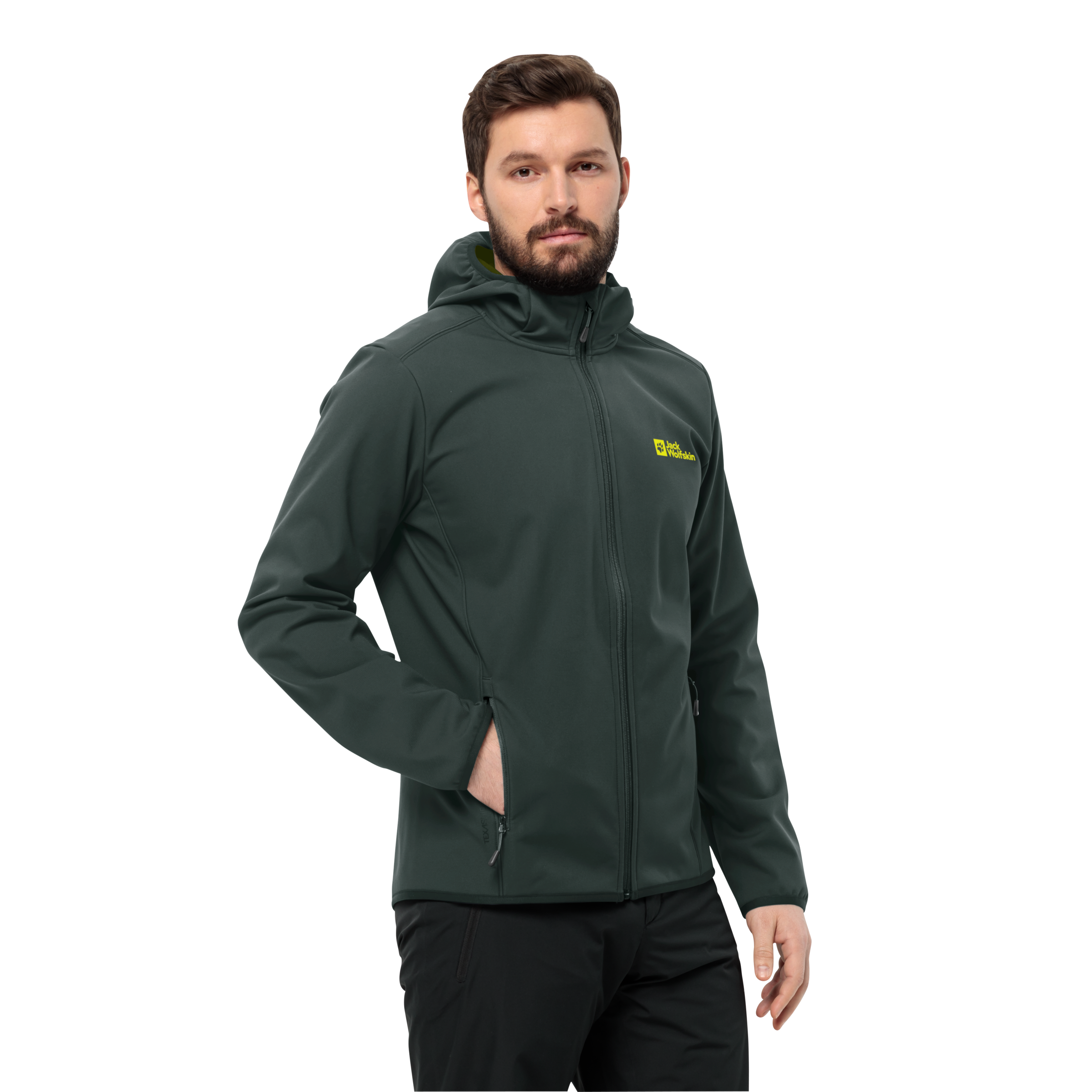 Jack Wolfskin Softshelljacke »BORNBERG HOODY«, mit Kapuze, winddicht, wasserabweisend