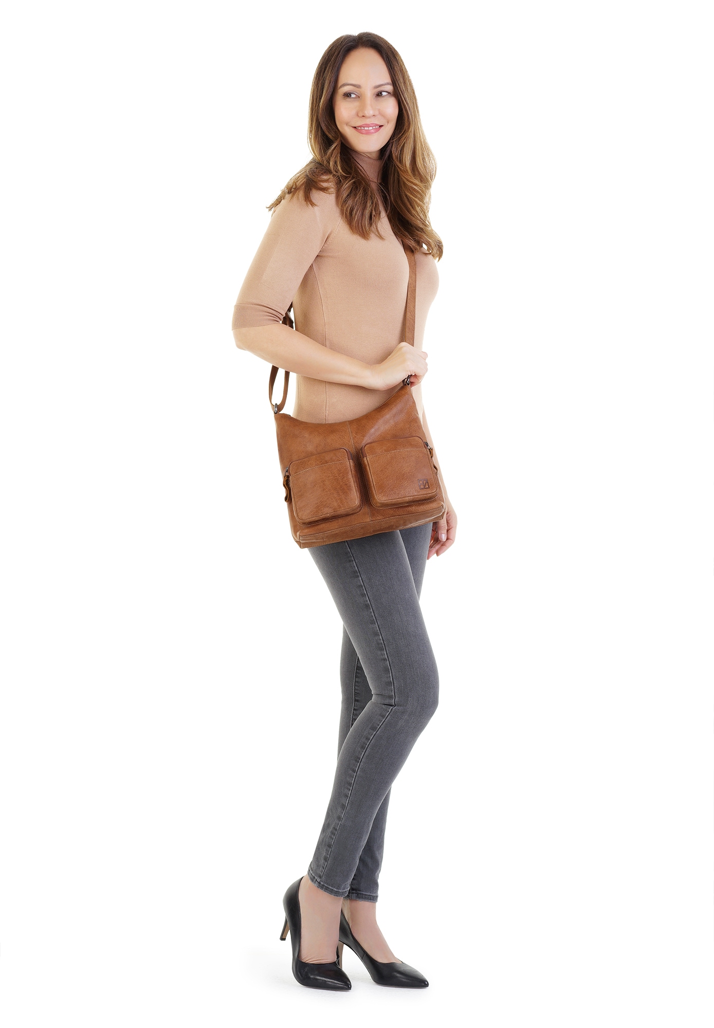 BODENSCHATZ Umhängetasche echt Leder