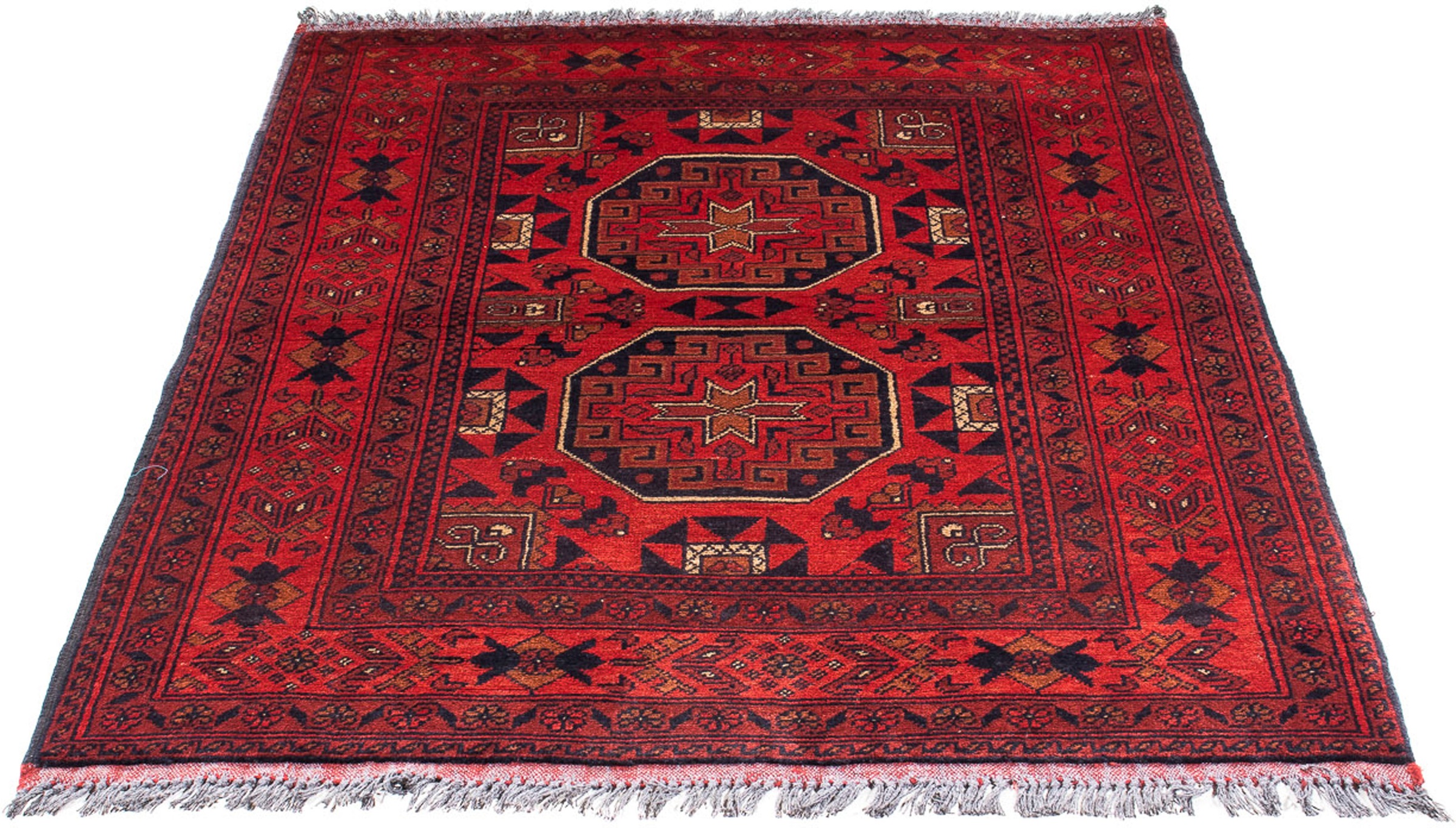 Image of morgenland Orientteppich »Afghan - Kunduz - 146 x 102 cm - dunkelrot«, rechteckig, 7 mm Höhe, Wohnzimmer, Handgeknüpft, Einzelstück mit Zertifikat bei Ackermann Versand Schweiz