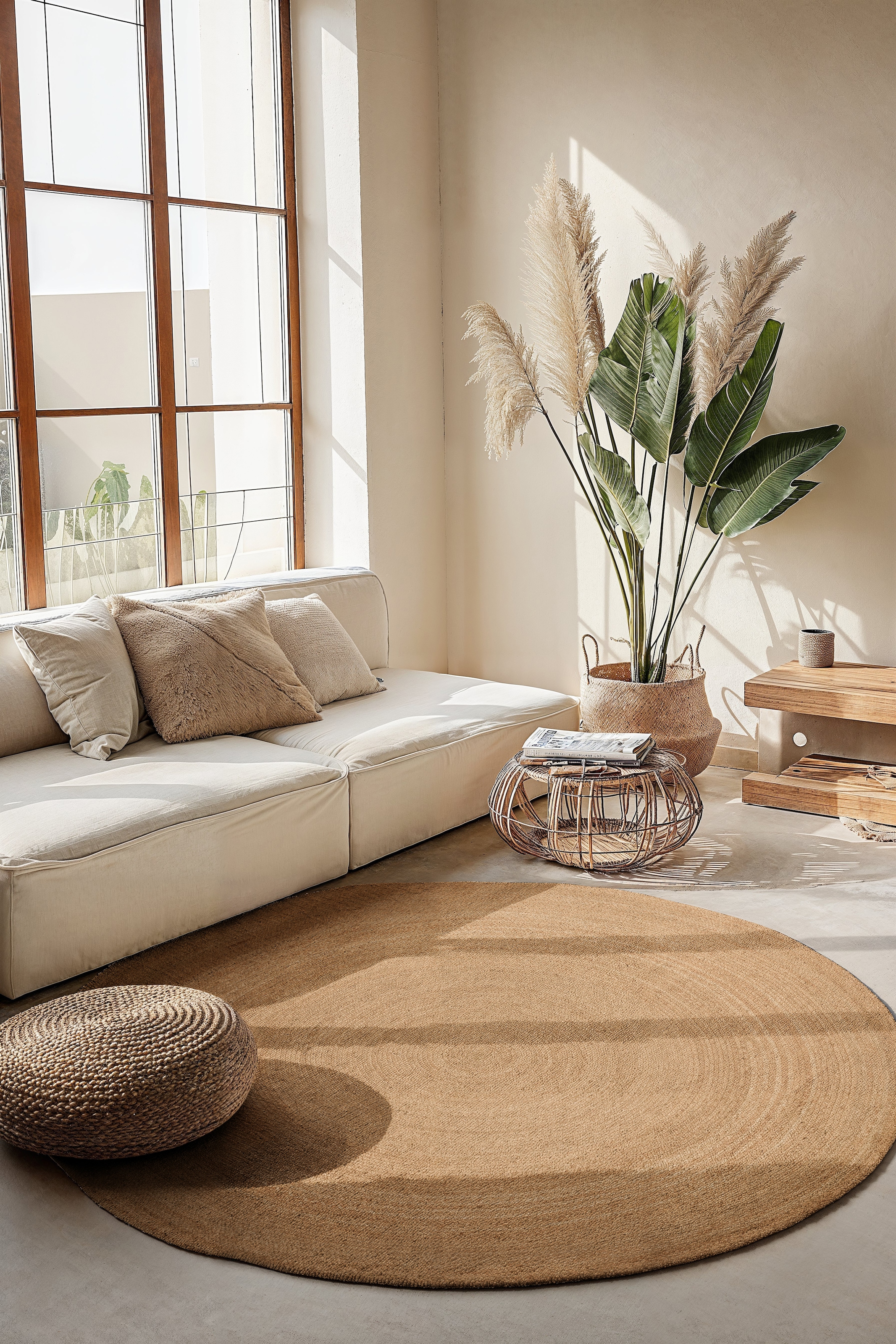 HANSE Home Teppich »Rangpur Juteteppich«, rund, 10 mm Höhe, Handgewebt, 100% Jute, Natur, Wohnzimmer, Flur, Boho, Skandi