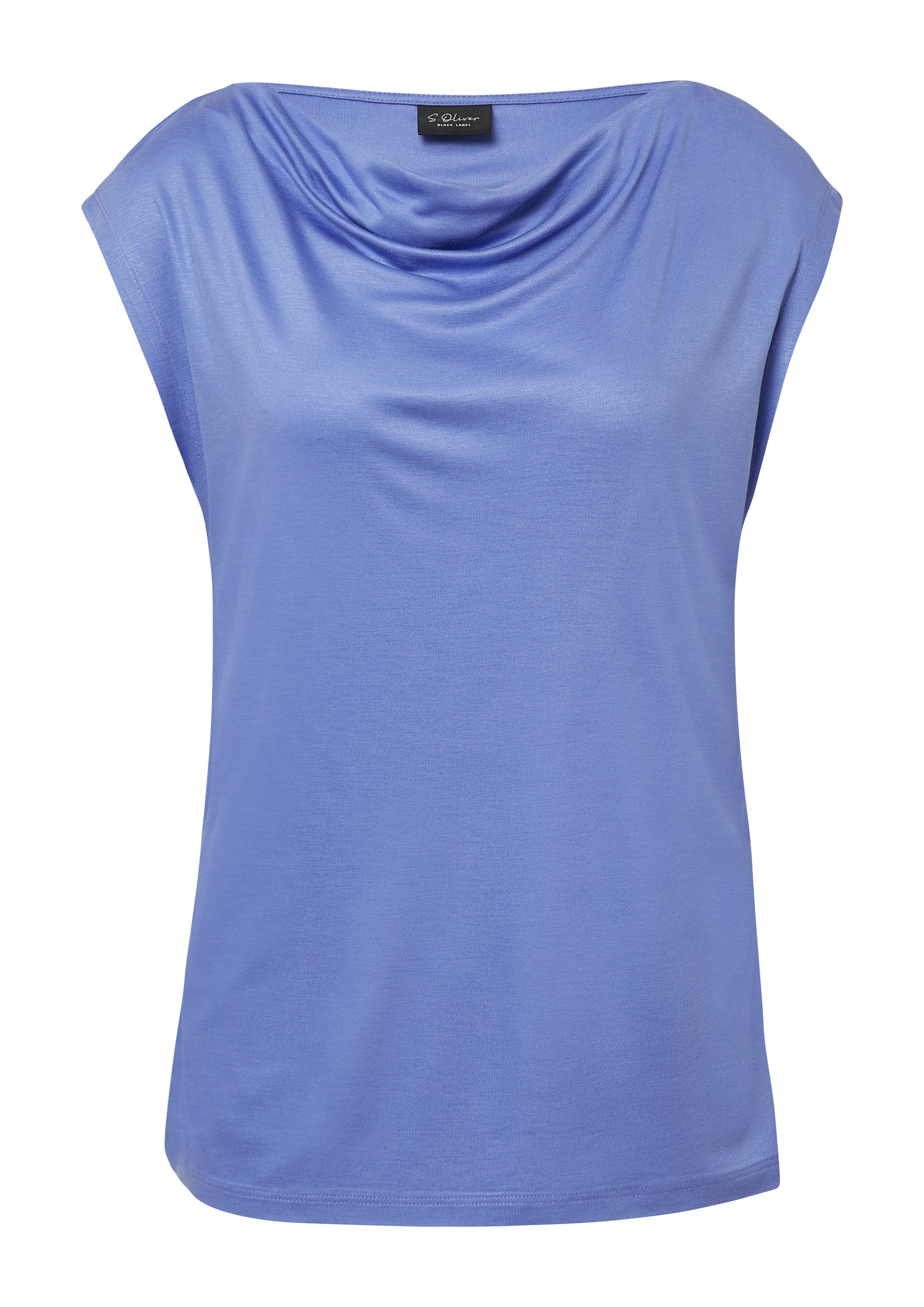 s.Oliver BLACK LABEL T-Shirt, mit Wasserfall-Ausschnitt