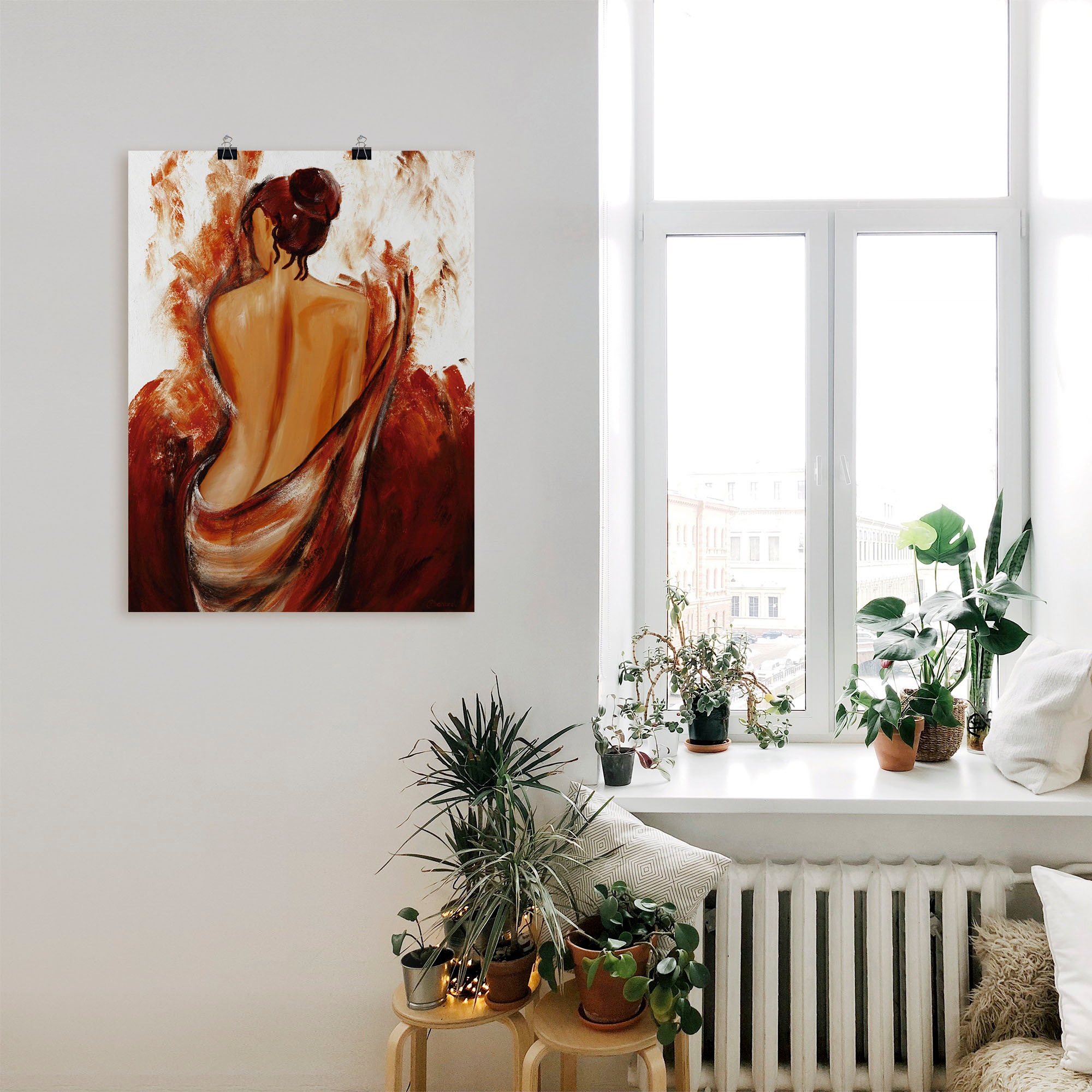 Artland Wandbild »Frau in rot«, Frau, (1 St.), als Leinwandbild, Poster, Wandaufkleber in verschied. Grössen