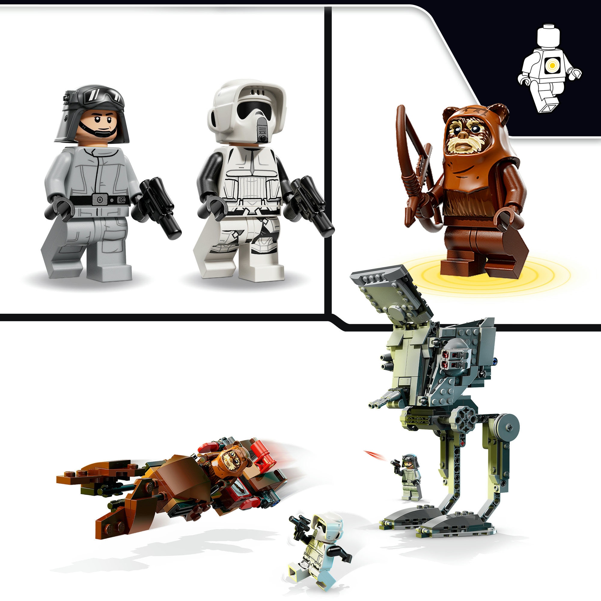LEGO® Konstruktionsspielsteine »SMART Play: AT-ST Angriff auf Endor (75424), LEGO Star Wars ™« Mit SMART Brick kombatibel (nicht im Lieferumfang enthalten)