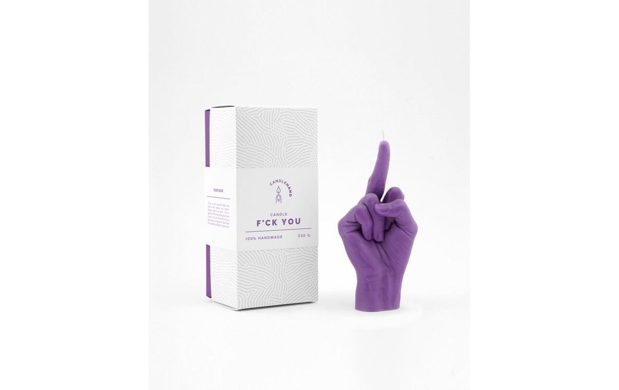 Formkerze »Mandatus Candle Hand F*ck you«