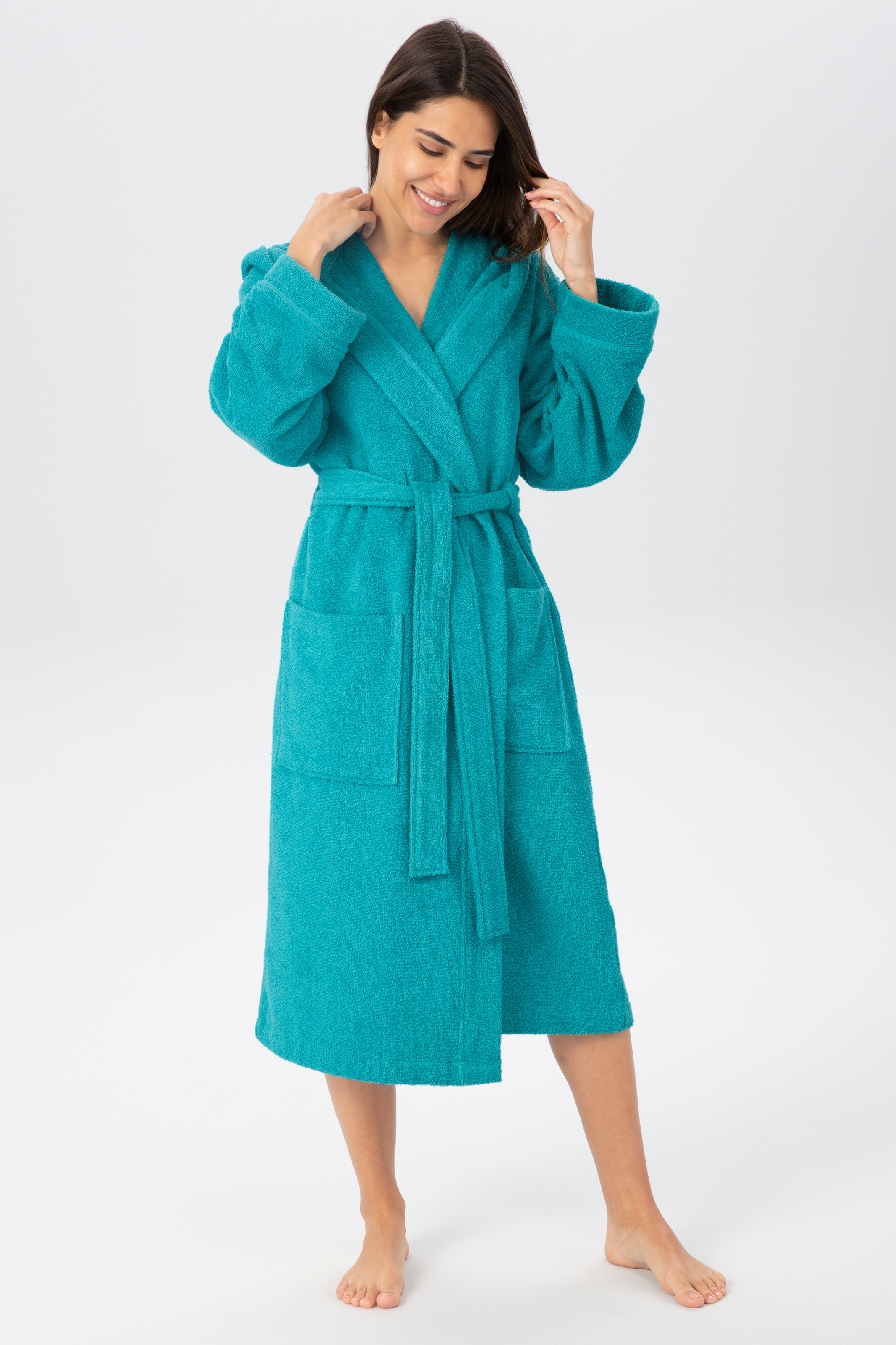 Image of GOODproduct Unisex-Bademantel "Sanremo, ideal für Sauna & Spa, Hotelbademantel, Morgenmantel" 1 Stk. mit Taschen, Damen & Herren Bademäntel, S-3XL