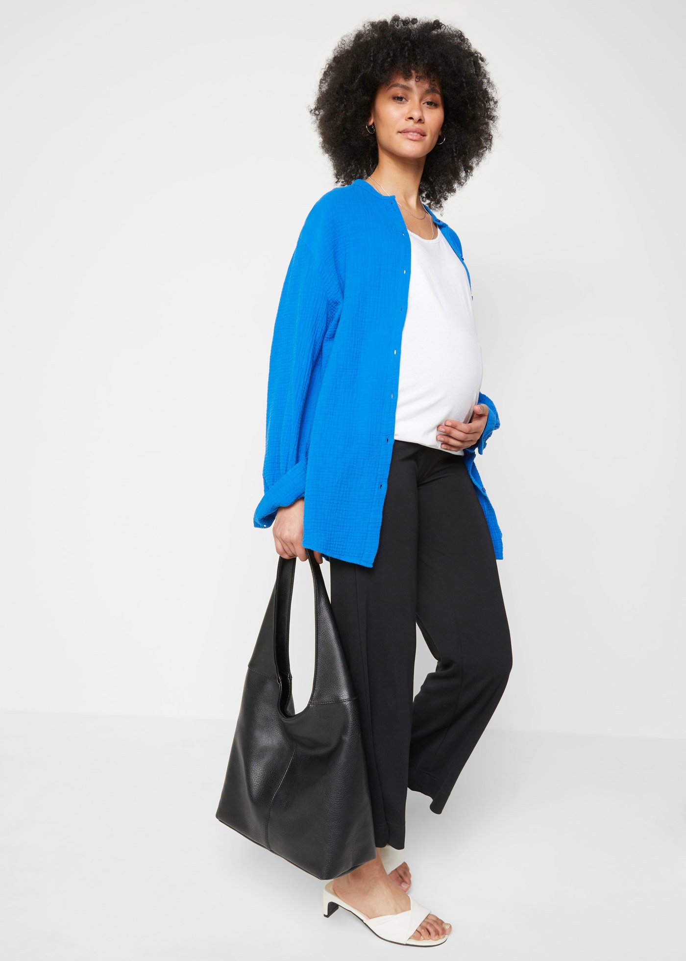 bonprix Pantalon de grossesse  Culotte in 7/8-Länge, bequemer, elastischer Bund