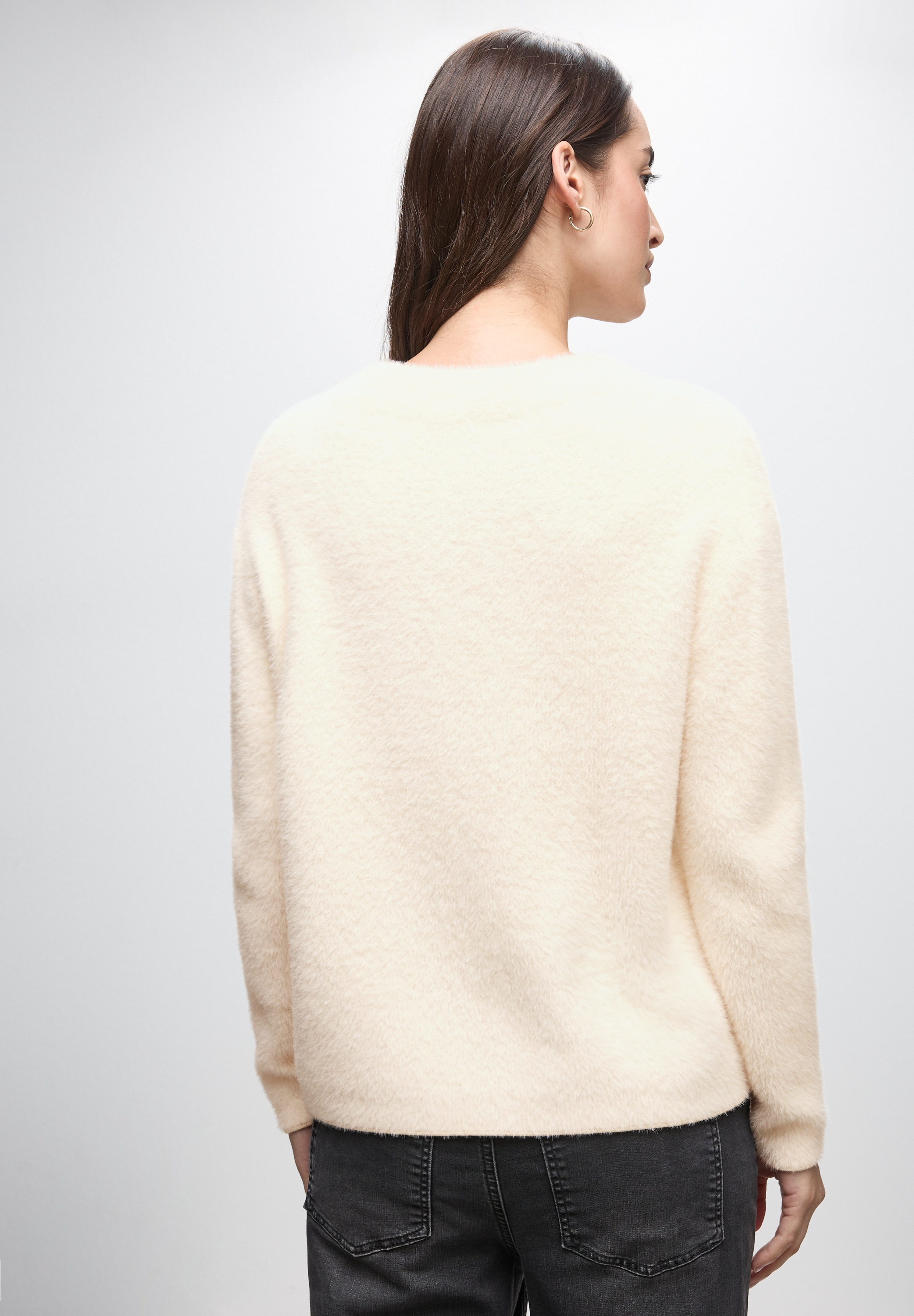 STREET ONE Pull à col rond in softer Federgarn-Qualität