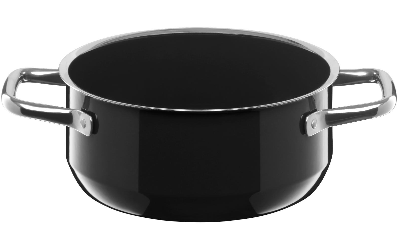 Silit Bratentopf »Compact 22 cm, Schwarz«, Keramik, (2 tlg.)