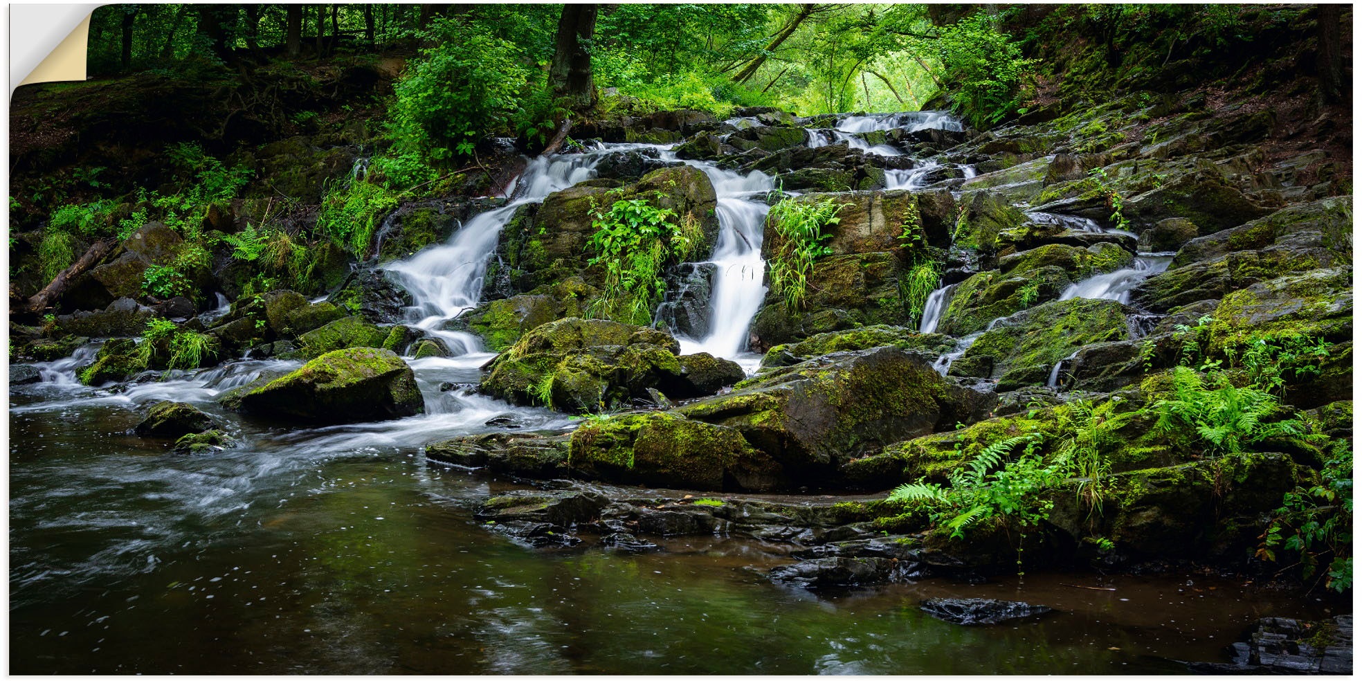 Image of Artland Wandbild »Wasserfall Panorama«, Wasserfallbilder, (1 St.), in vielen Grössen & Produktarten - Alubild / Outdoorbild für den Aussenbereich, Leinwandbild, Poster, Wandaufkleber / Wandtattoo auch für Badezimmer geeignet bei Ackermann Versand Schweiz