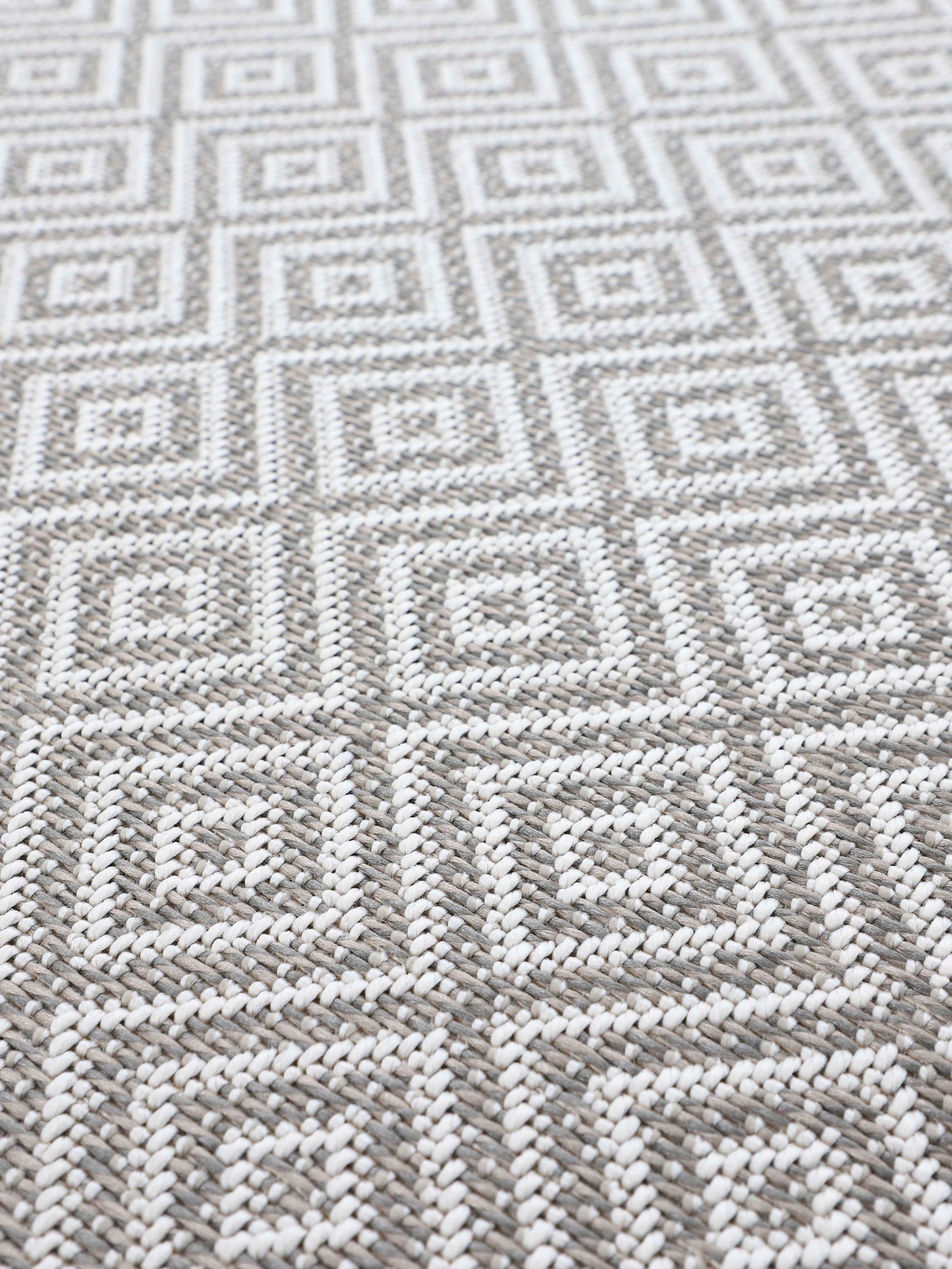 carpetfine Teppich »Boho 103«, rechteckig, 4 mm Höhe, robustes Flachgewebe, Sisal Optik, UV-beständig, Aussenbereich