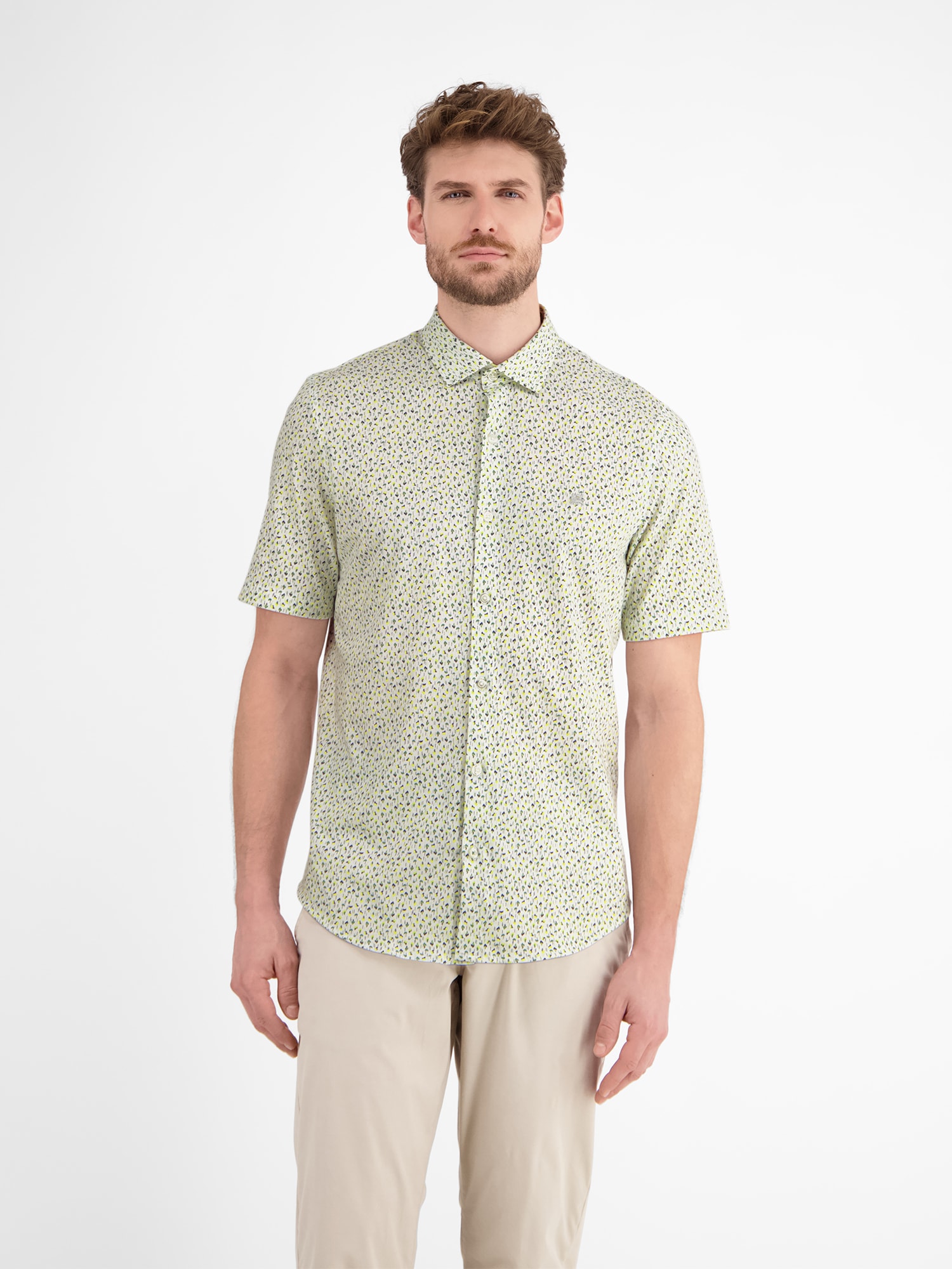 LERROS Chemise à manches courtes »Jerseyhemd für Herren, sommerlich gemustert«