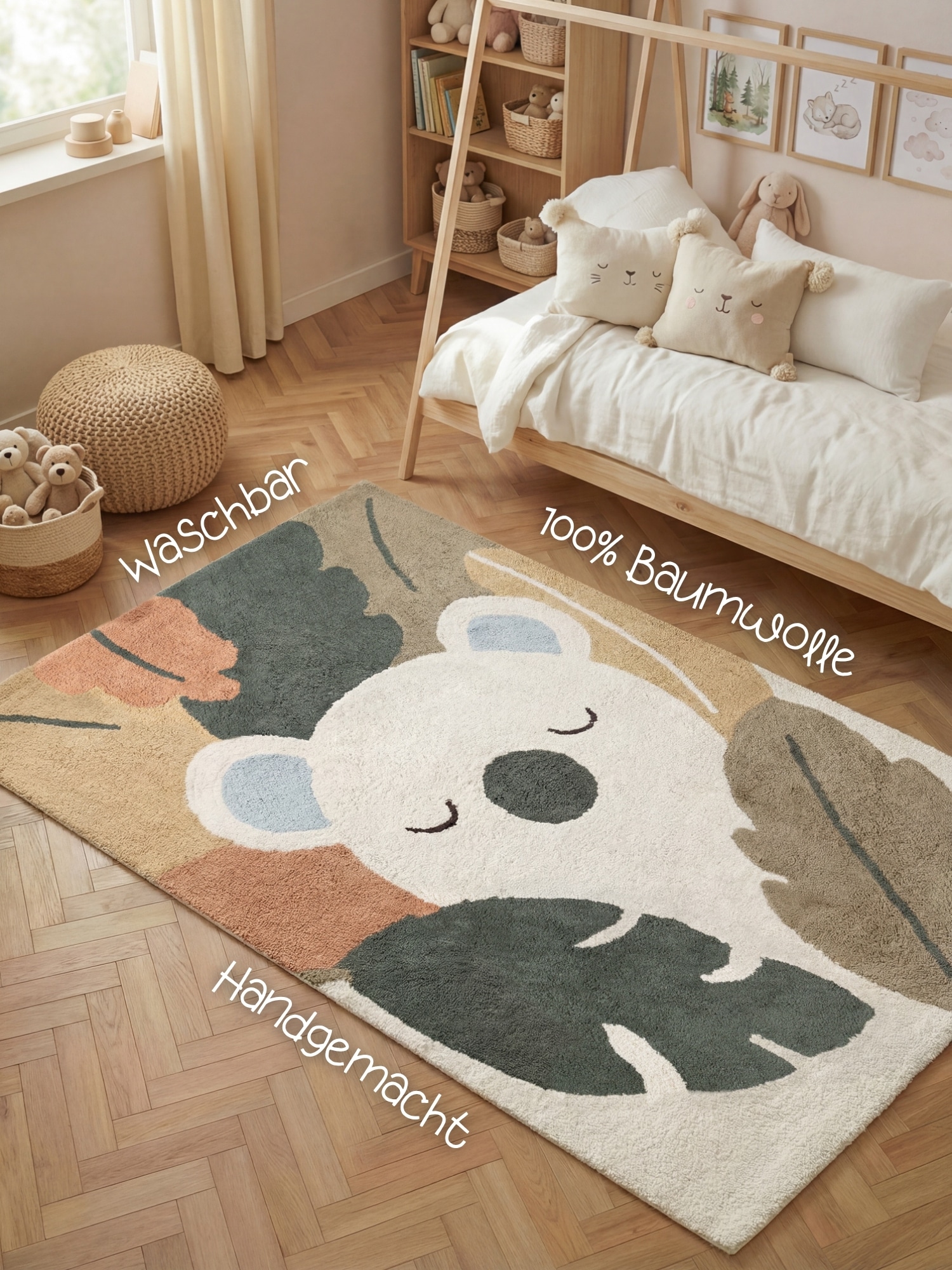 HANSE Home Tapis pour enfants »Rio« Rectangulaire 10 mm Höhe lavable, fait main, doux, antidérapant, tapis de jeu pour chambre d'enfant