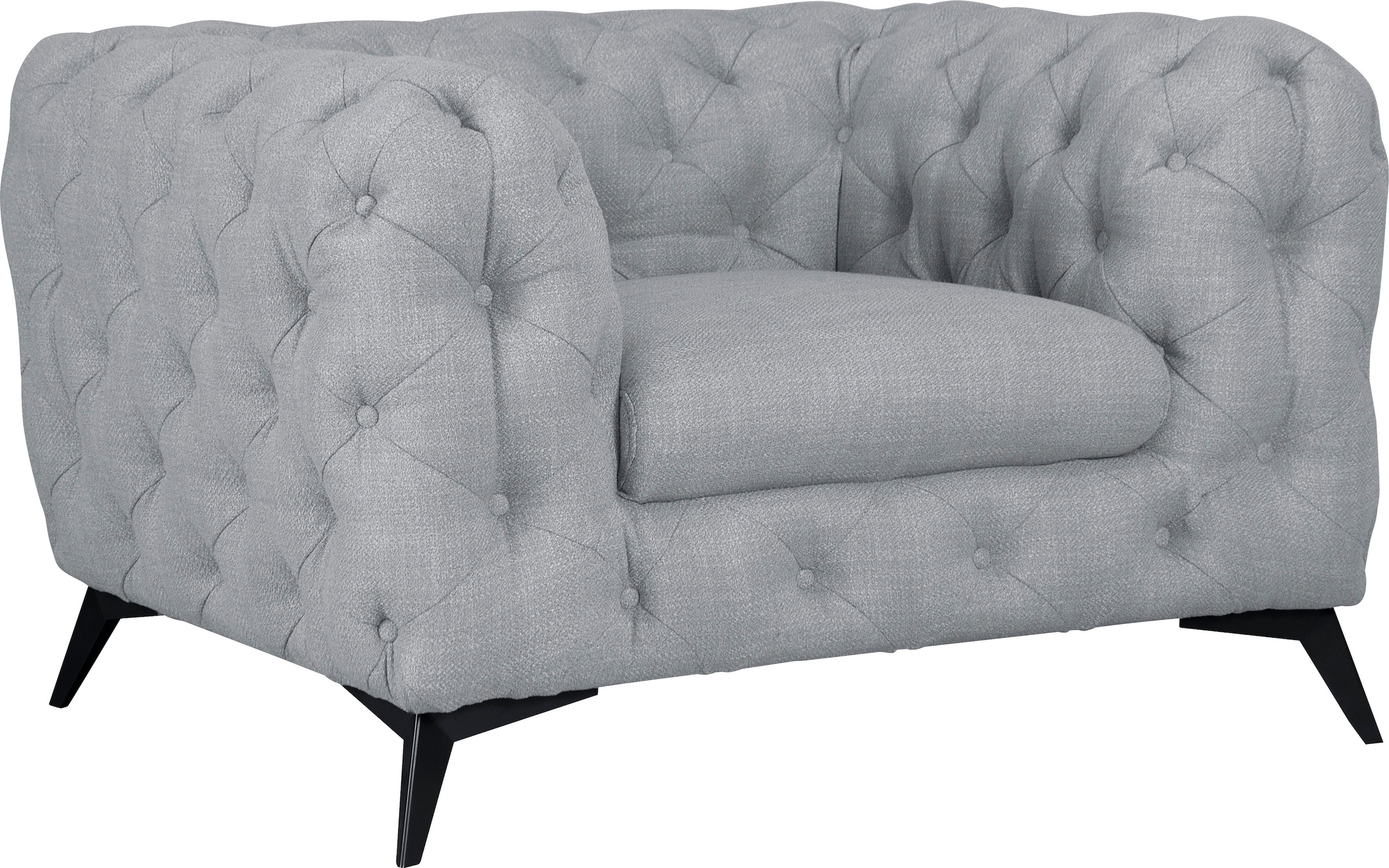 Home affaire Chesterfield-Sessel »Glynis Sessel« aufwändige Knopfheftung, moderne Chesterfield Optik, Fussfarbe wählbar