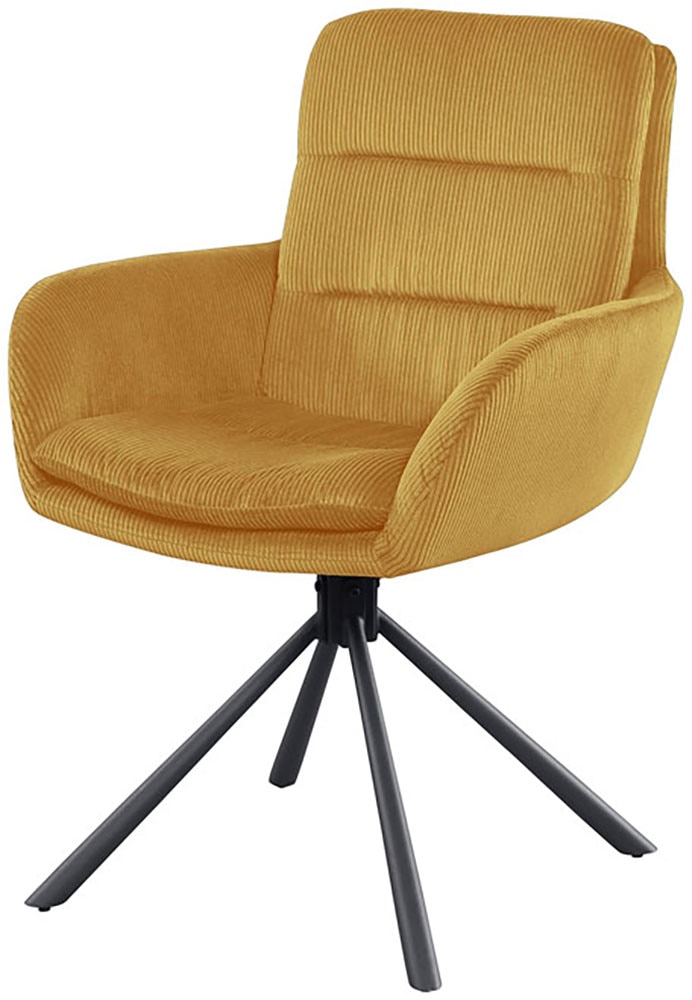 SalesFever Chaise de salle à manger »Pizzo Eleganter Armlehnstuhl« () 1 cuisCord-Esszimmersessel mit 360° Drehkomfort