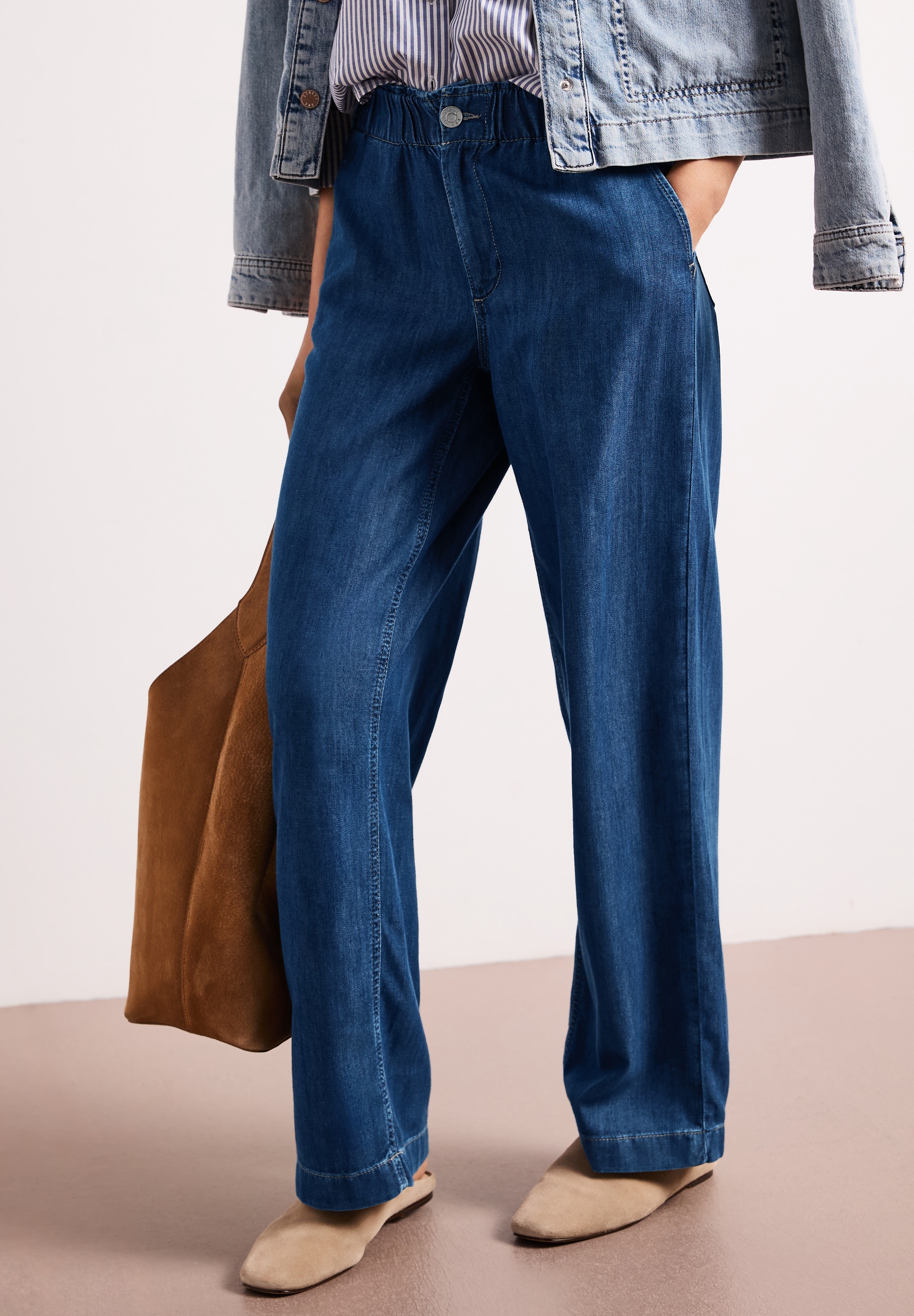 Image of STREET ONE Weite Jeans "Style Emee" mit Paperbag-Bund