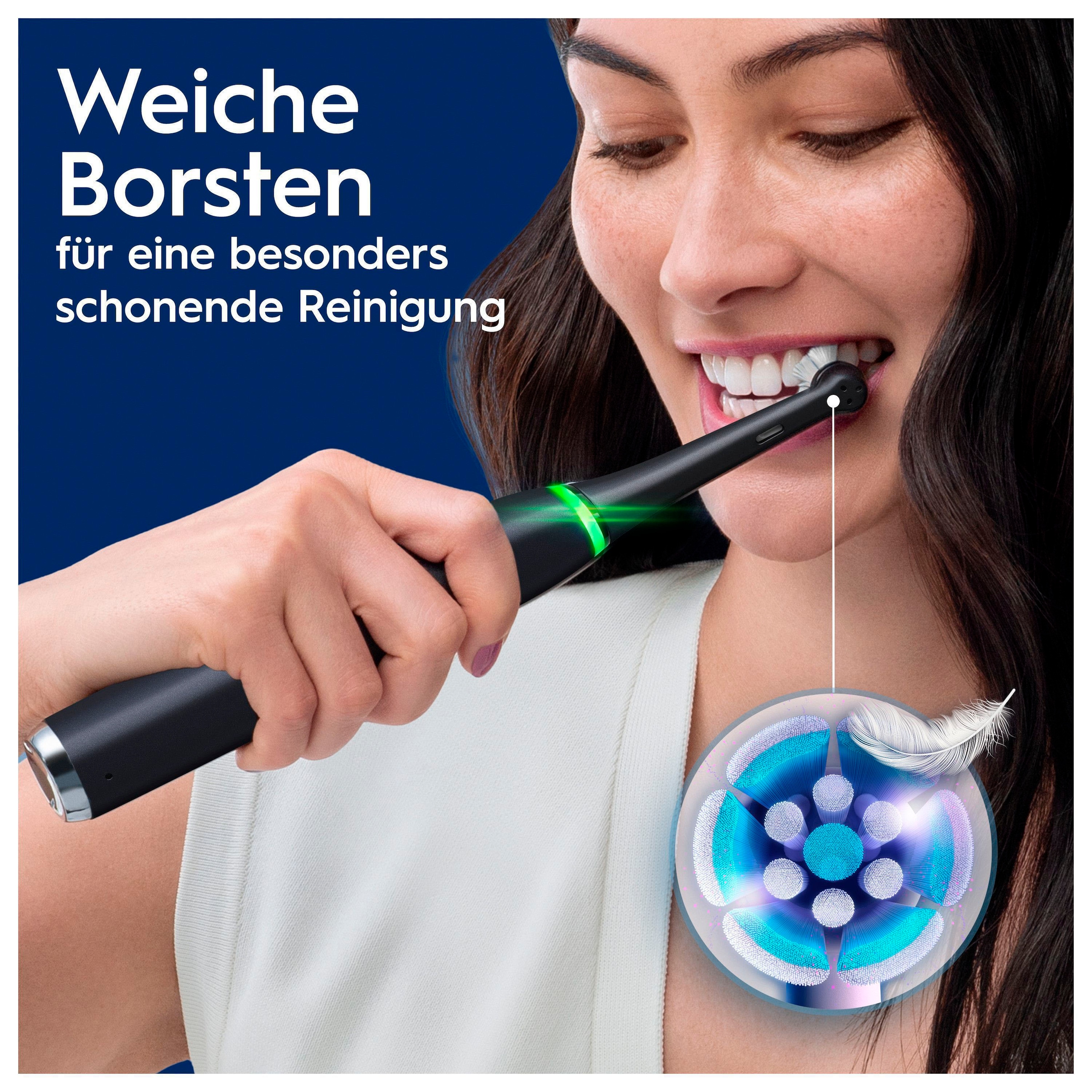 Oral-B Brosse à dents électrique »iO 9 Duopack« 3 cuis Aufsteckbürsten mit Magnet-Technologie, 7 Putzmodi, Farbdisplay & Lade-Reiseetui