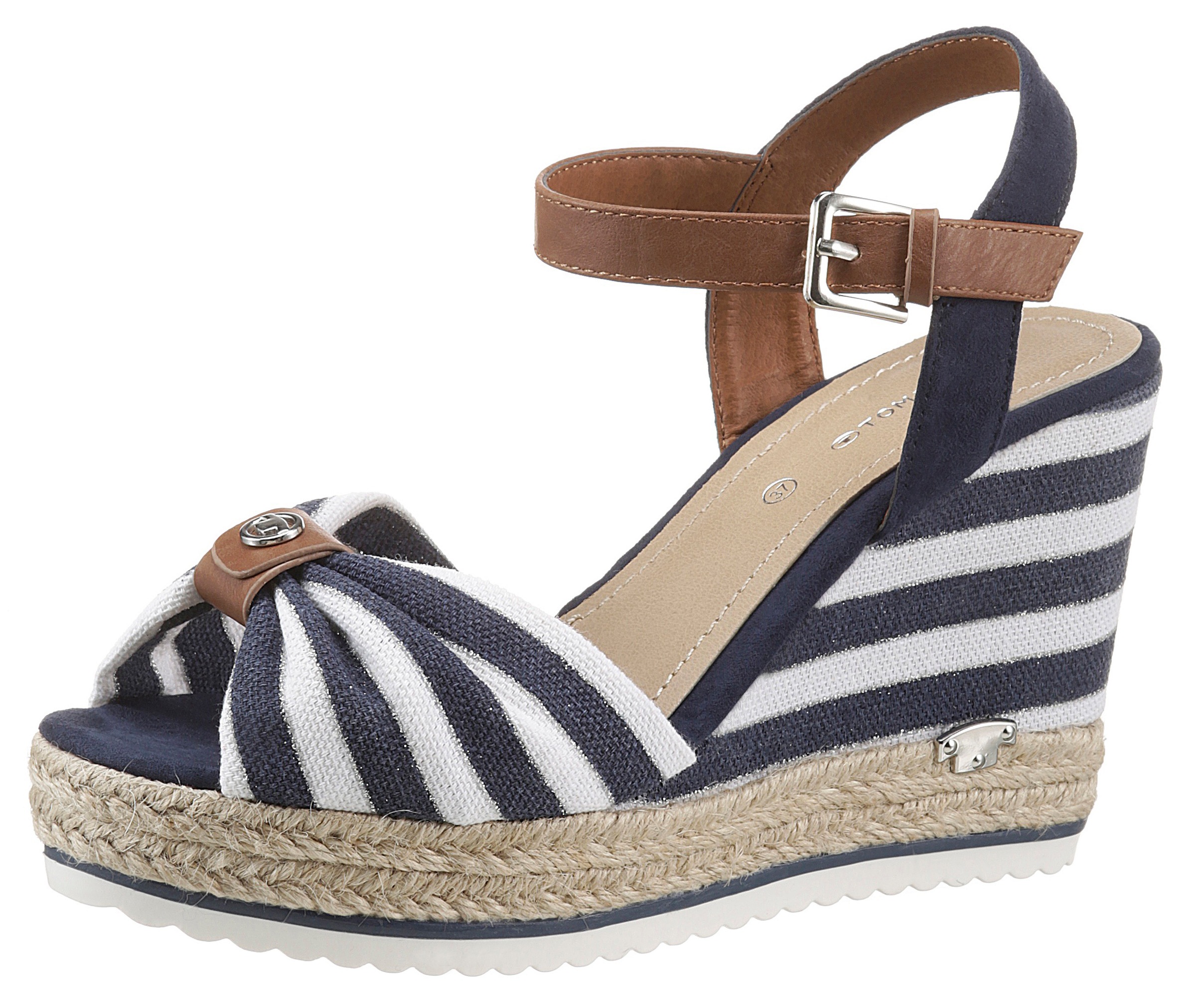 Image of TOM TAILOR High-Heel-Sandalette, im Streifen-Look bei Ackermann Versand Schweiz