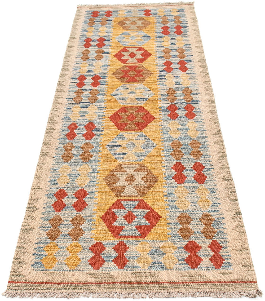 Image of morgenland Läufer »Kelim Maimene Medaillon 214 x 63 cm«, rechteckig, 0,5 mm Höhe, Wendeteppich bei Ackermann Versand Schweiz