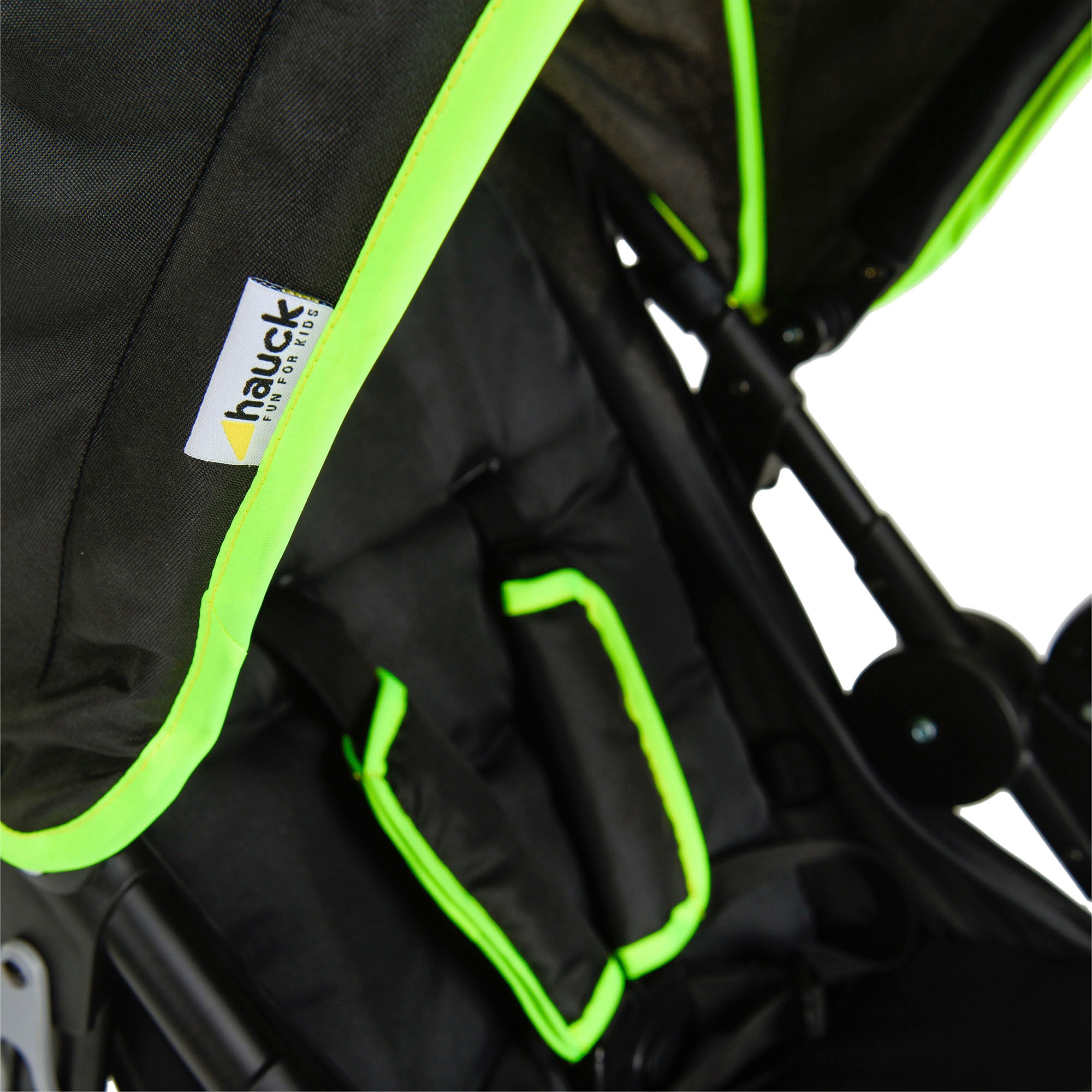 Hauck Poussette à trois roues »Runner black/neon yellow« mit schwenk- und feststellbarem Vorderrad