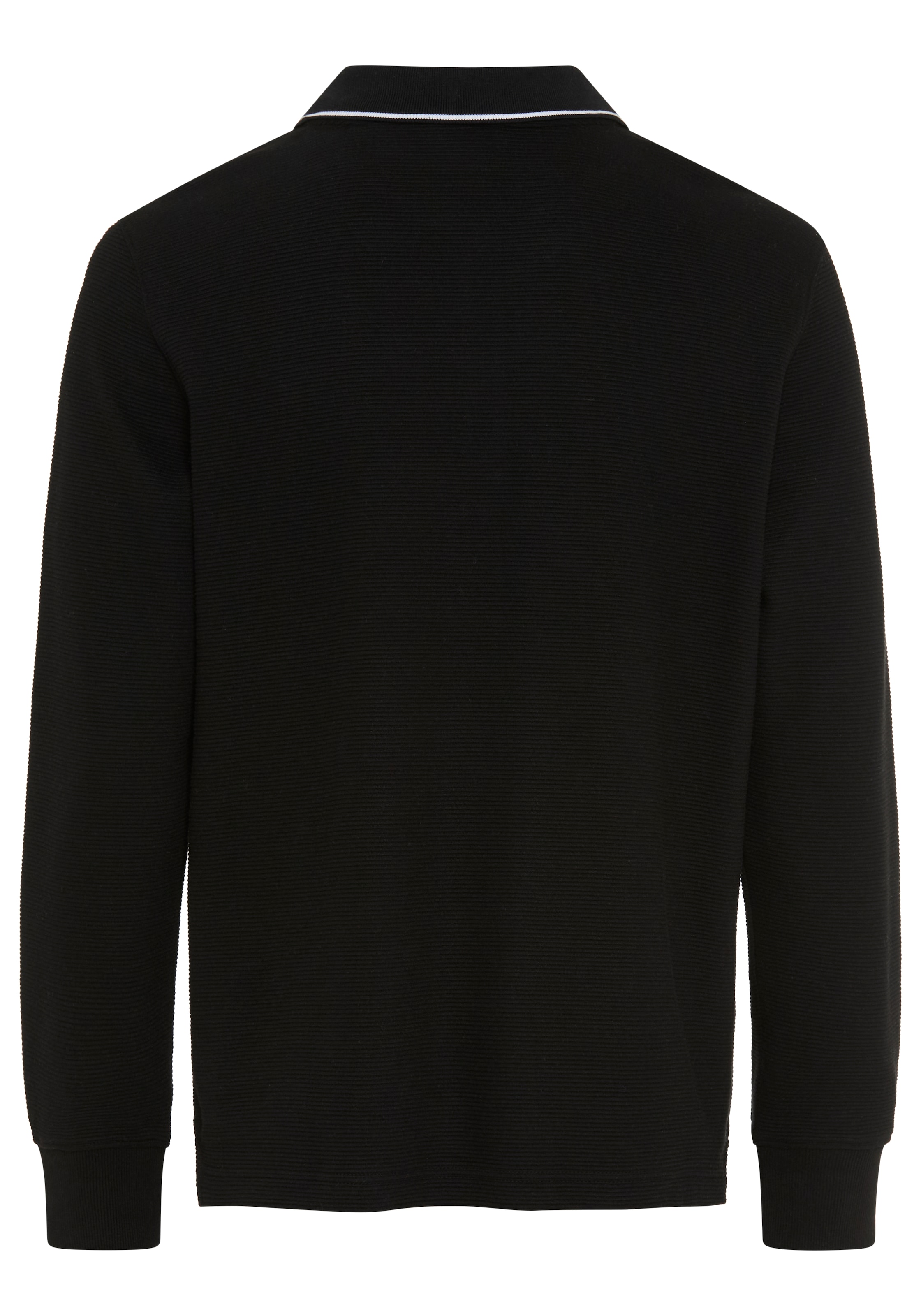 Man's World Sweatshirt , mit Polokragen, aus Baumwolle und Polyester, in unifarbener Optik
