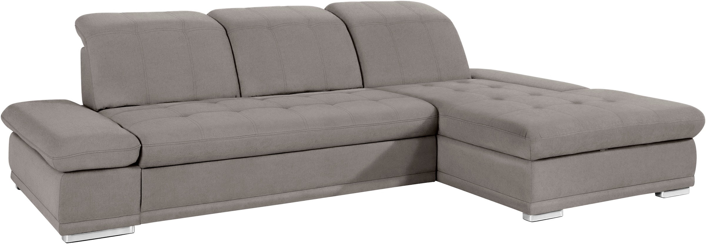 COTTA Ecksofa »Holiday L-Form mit Sitztiefen-, Armteil- und Kopfteilverstellung«, wahlweise mit Bettfunktion & Bettkasten
