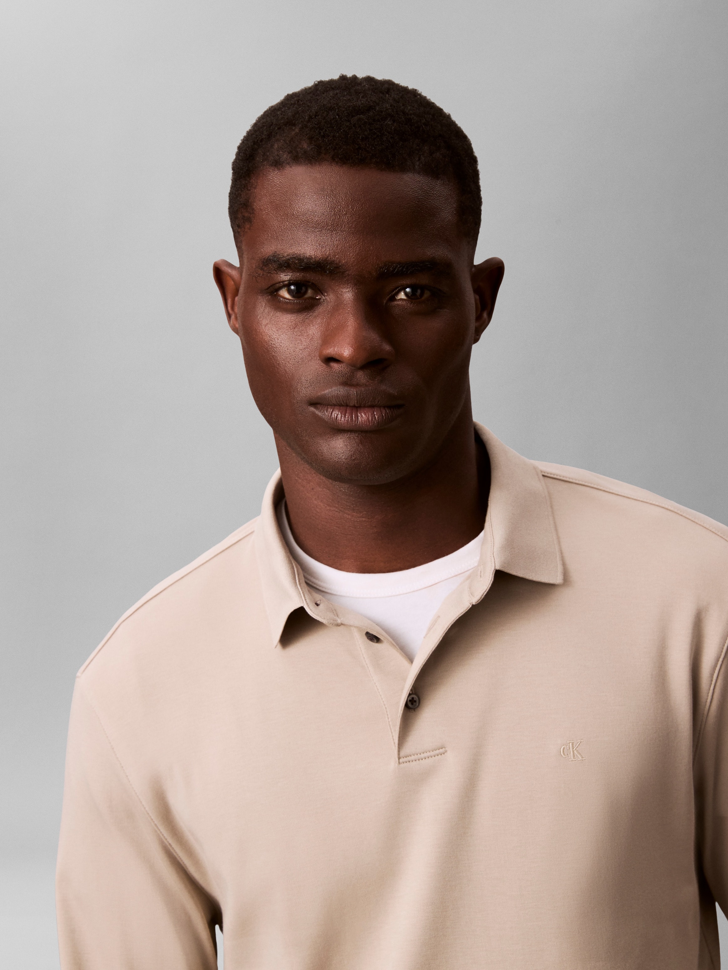 Calvin Klein Polo à manches longues »LS SUPIMA COTTON SOLID POLO« regular fit mit Rundhalsausschnitt