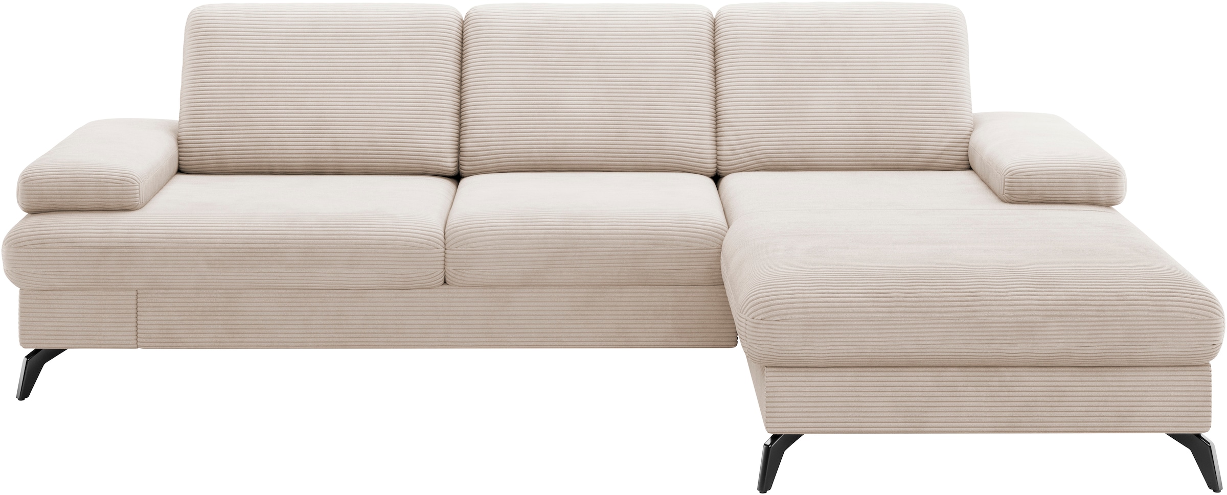 sit&more Ecksofa »Morris Jubi L-Form«, inkl. Armteilfunktion und 1 Zierkissen, wahlweise mit Bettfunktion