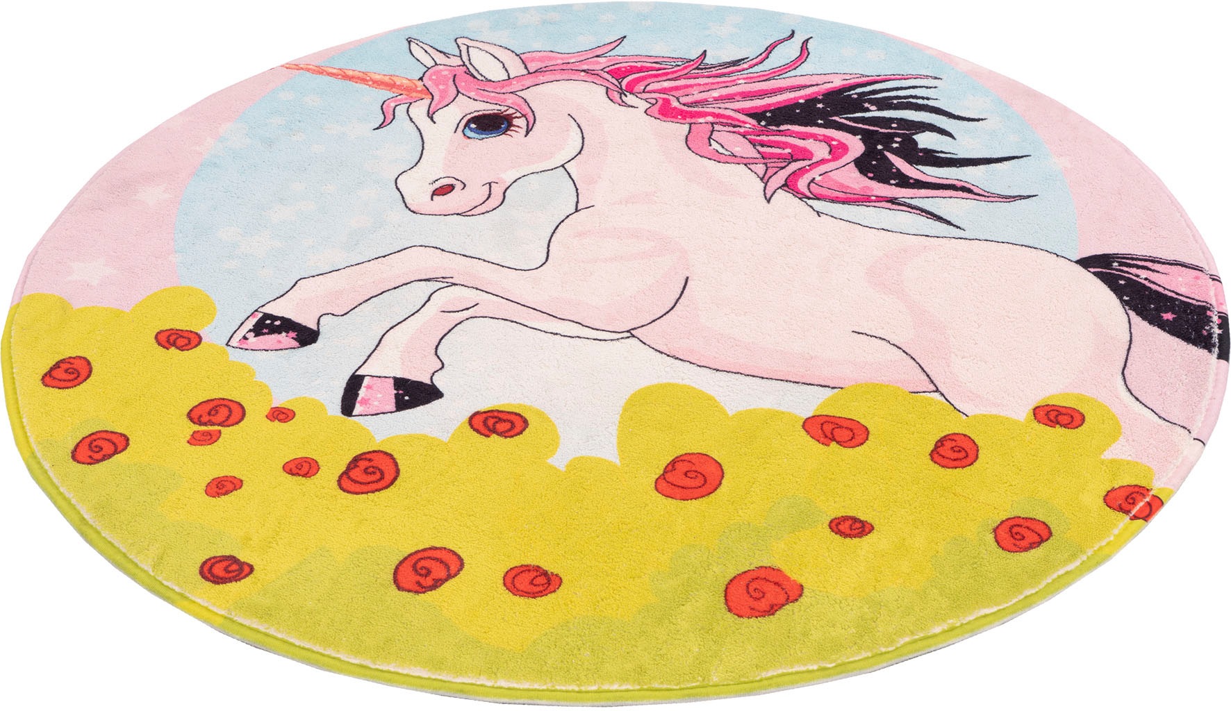 Image of Obsession Kinderteppich »My Juno 478«, rund, 10 mm Höhe, Spielteppich, Motiv Einhorn, Kinderzimmer bei Ackermann Versand Schweiz