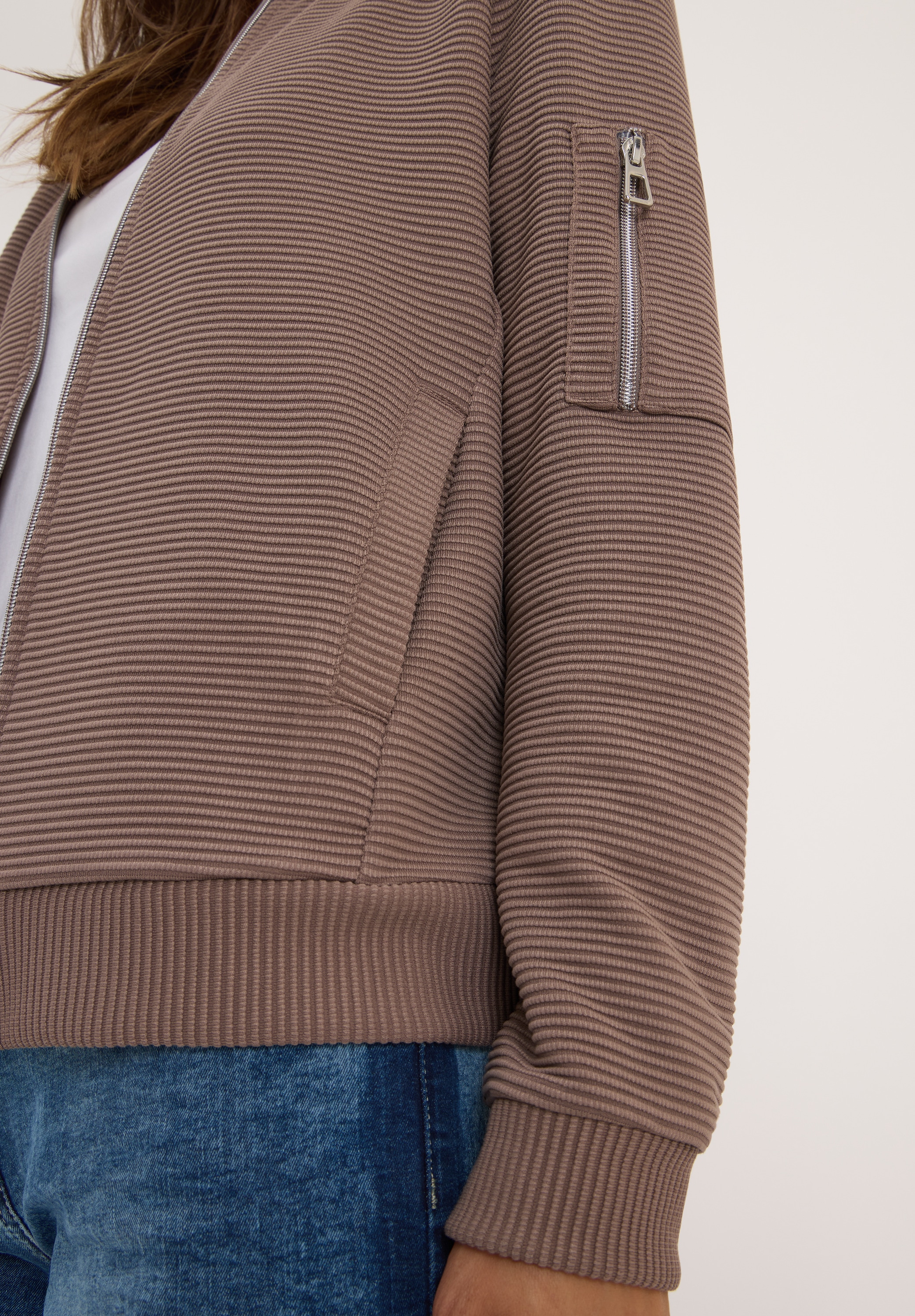 Cecil Blouson, mit Reissverschluss, im Ottoman-Look