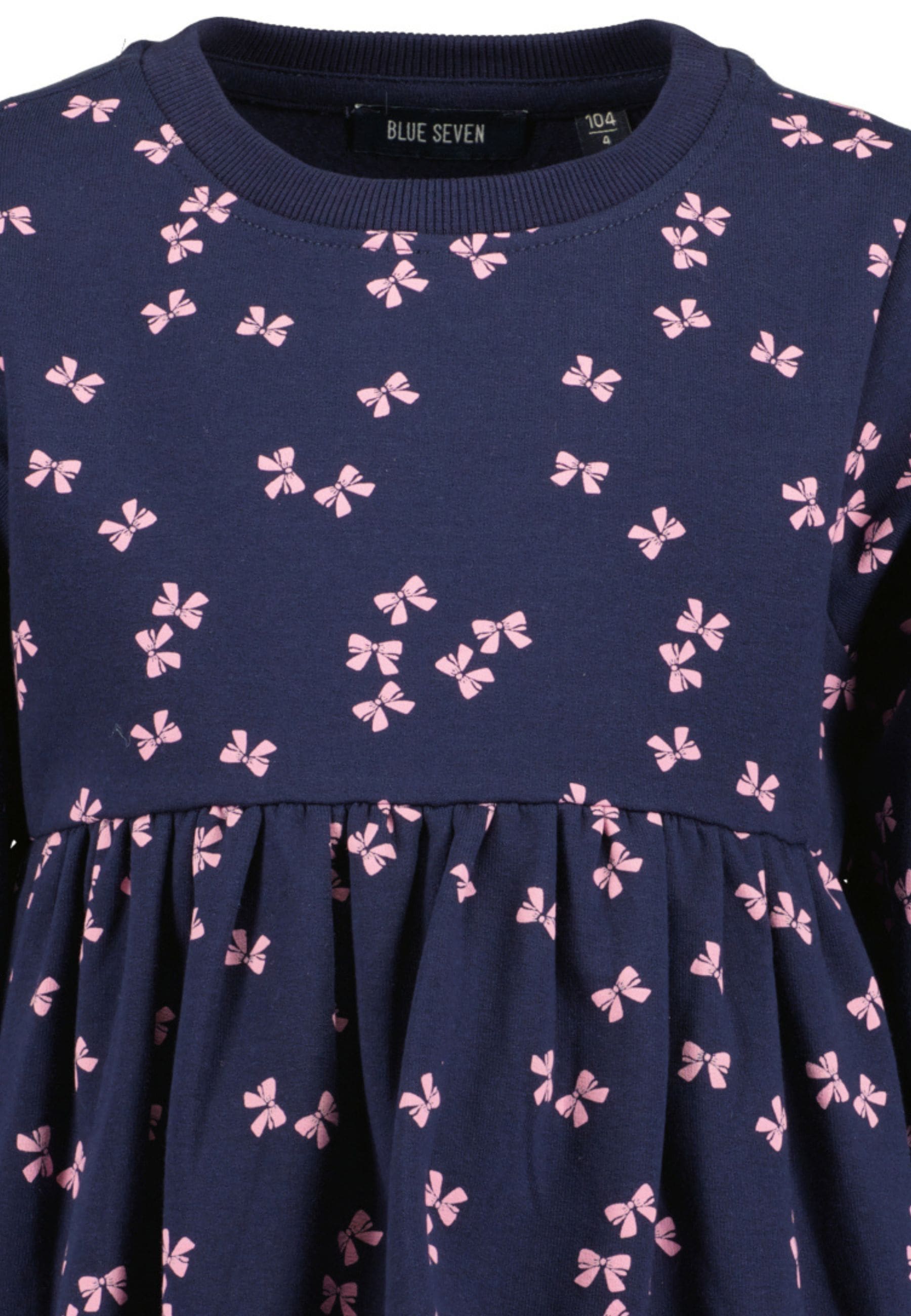 Blue Seven Robe en sweat mélange de coton, imprimé intégral