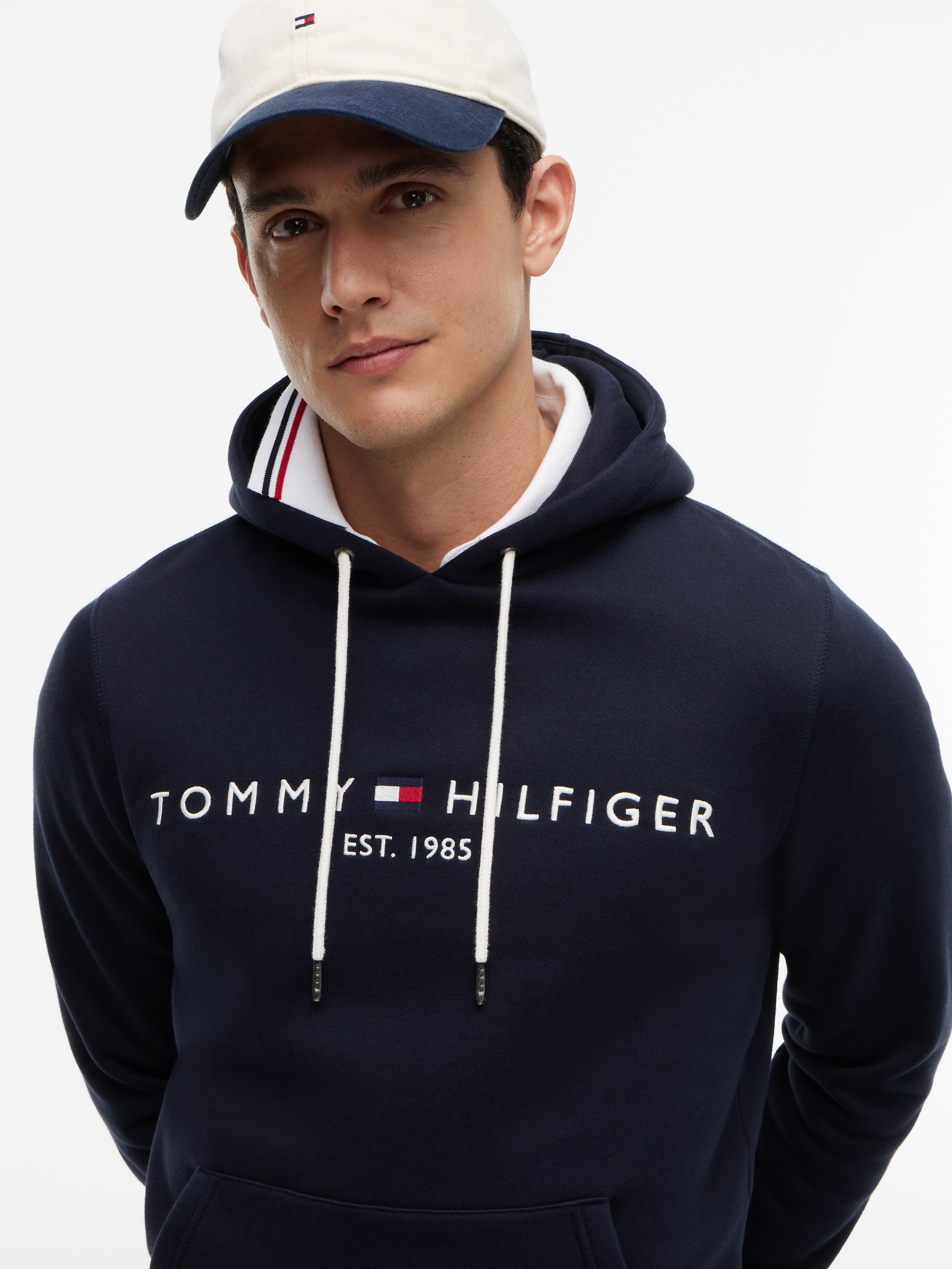 Tommy Hilfiger Sweat à capuche »TOMMY LOGO HOODY«, mélange coton
