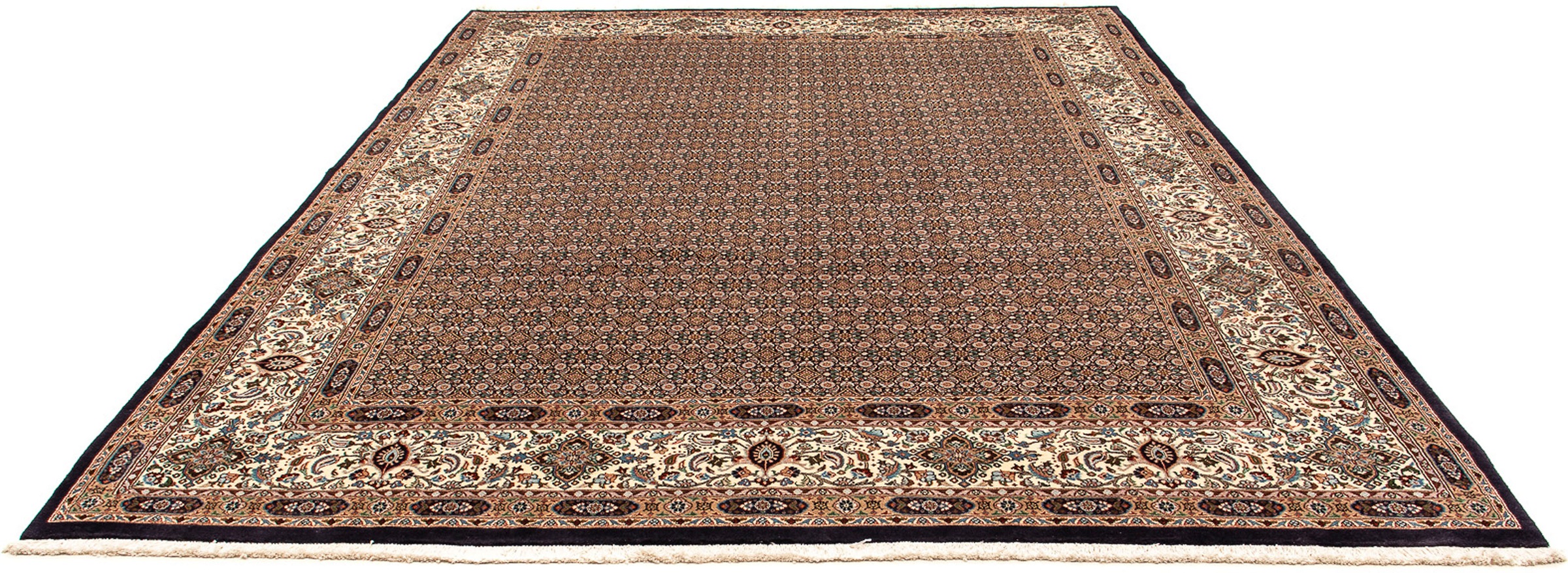 Image of morgenland Orientteppich »Perser - Classic - 343 x 250 cm - hellbraun«, rechteckig, 10 mm Höhe, Wohnzimmer, Handgeknüpft, Einzelstück mit Zertifikat bei Ackermann Versand Schweiz