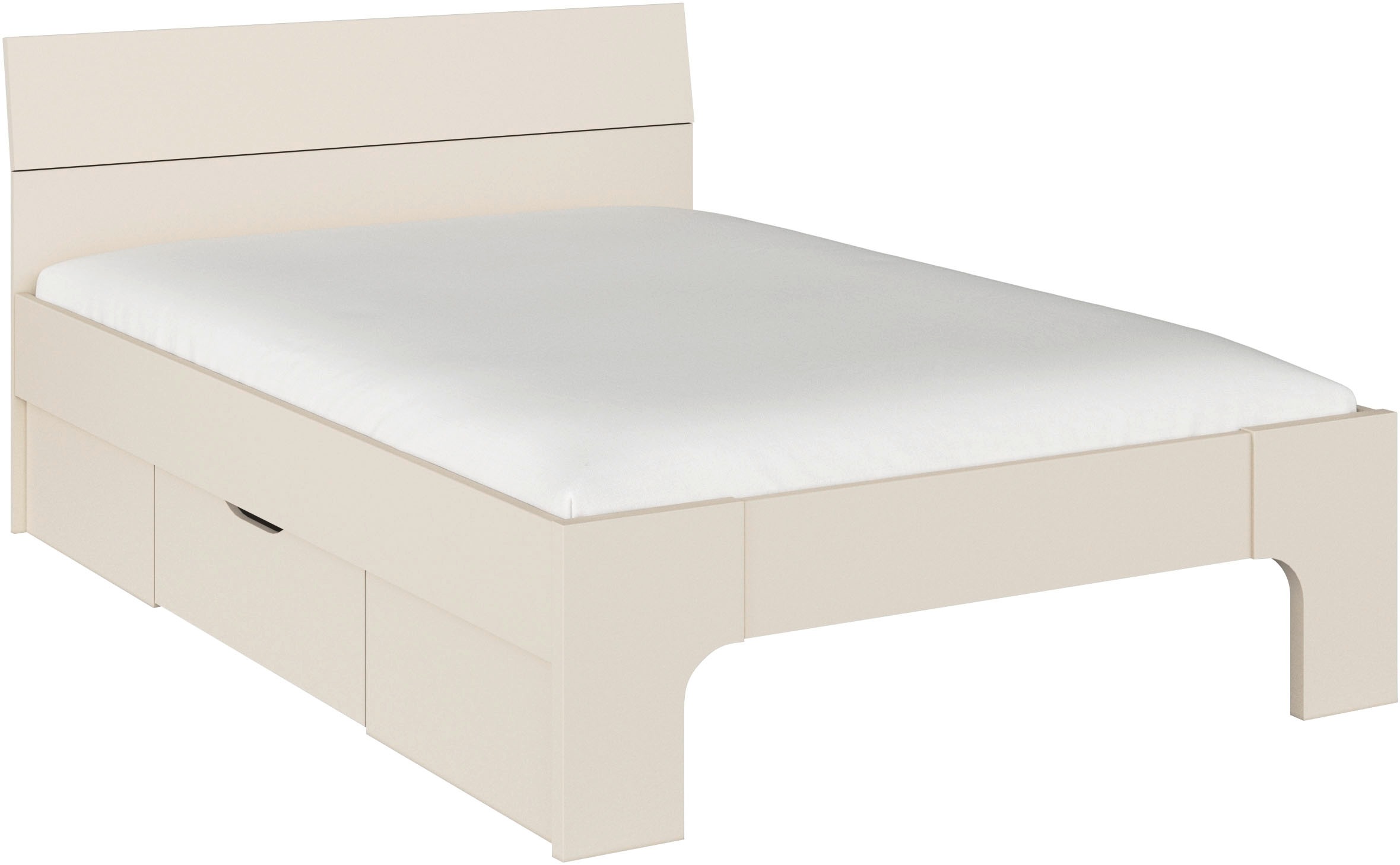 Image of GOODproduct Bett "Schlafzimmermöbel Landhaus Einzelbett Doppelbett Stauraum MARLENE" Breite 90x200 cm oder 140x200 cm, in 2 Breiten mit geräumigem Schubkasten MADE IN GERMANY