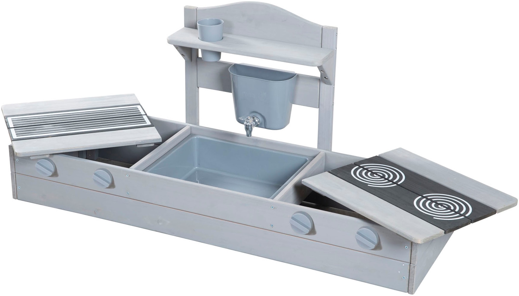 roba® Sandkasten »2 in 1, Balkonsandkasten mit Matschküche« FSC® - schützt Wald