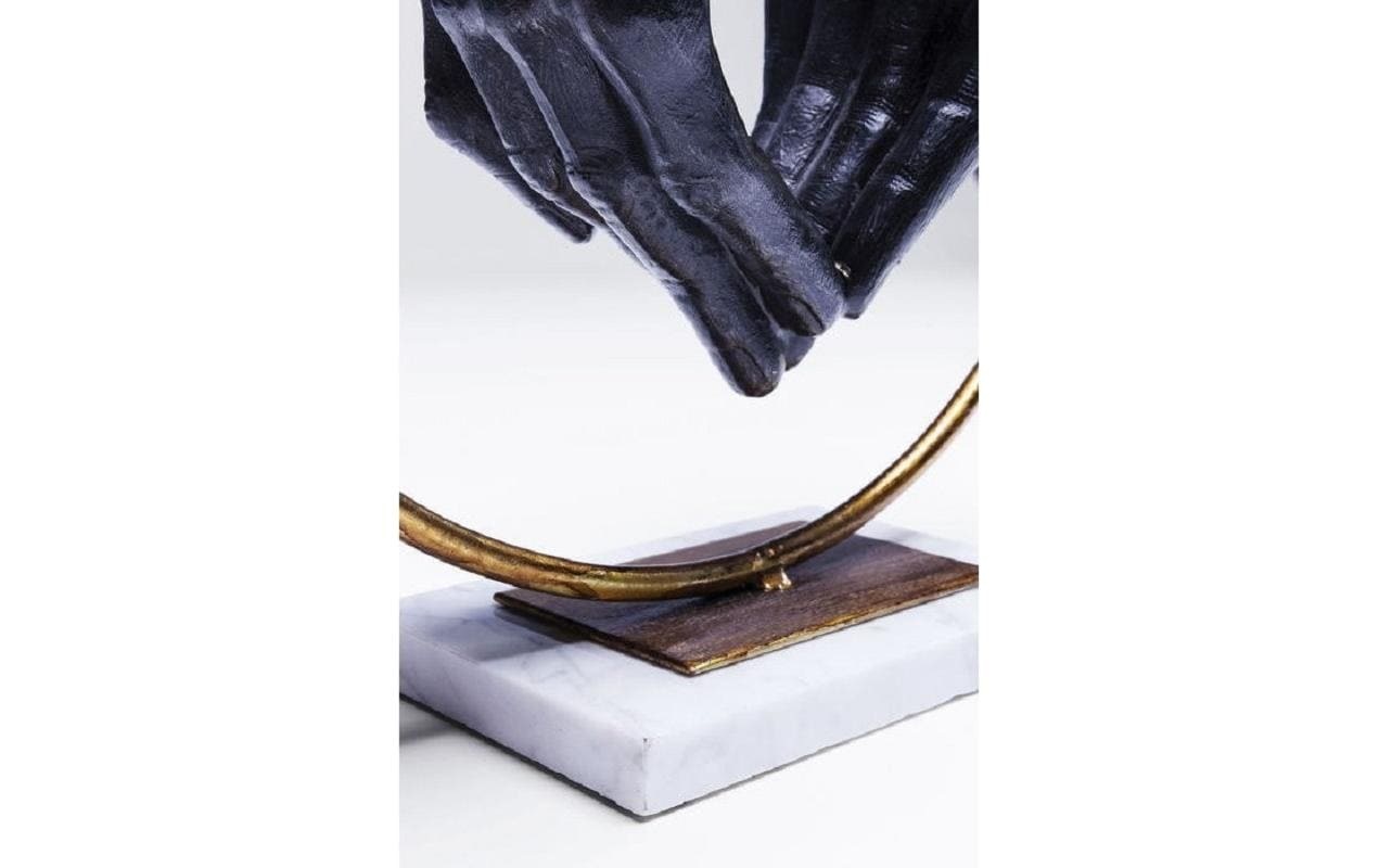 Kare Design Dekofigur »Elements Heart Hand, Polyresin, Marmor«