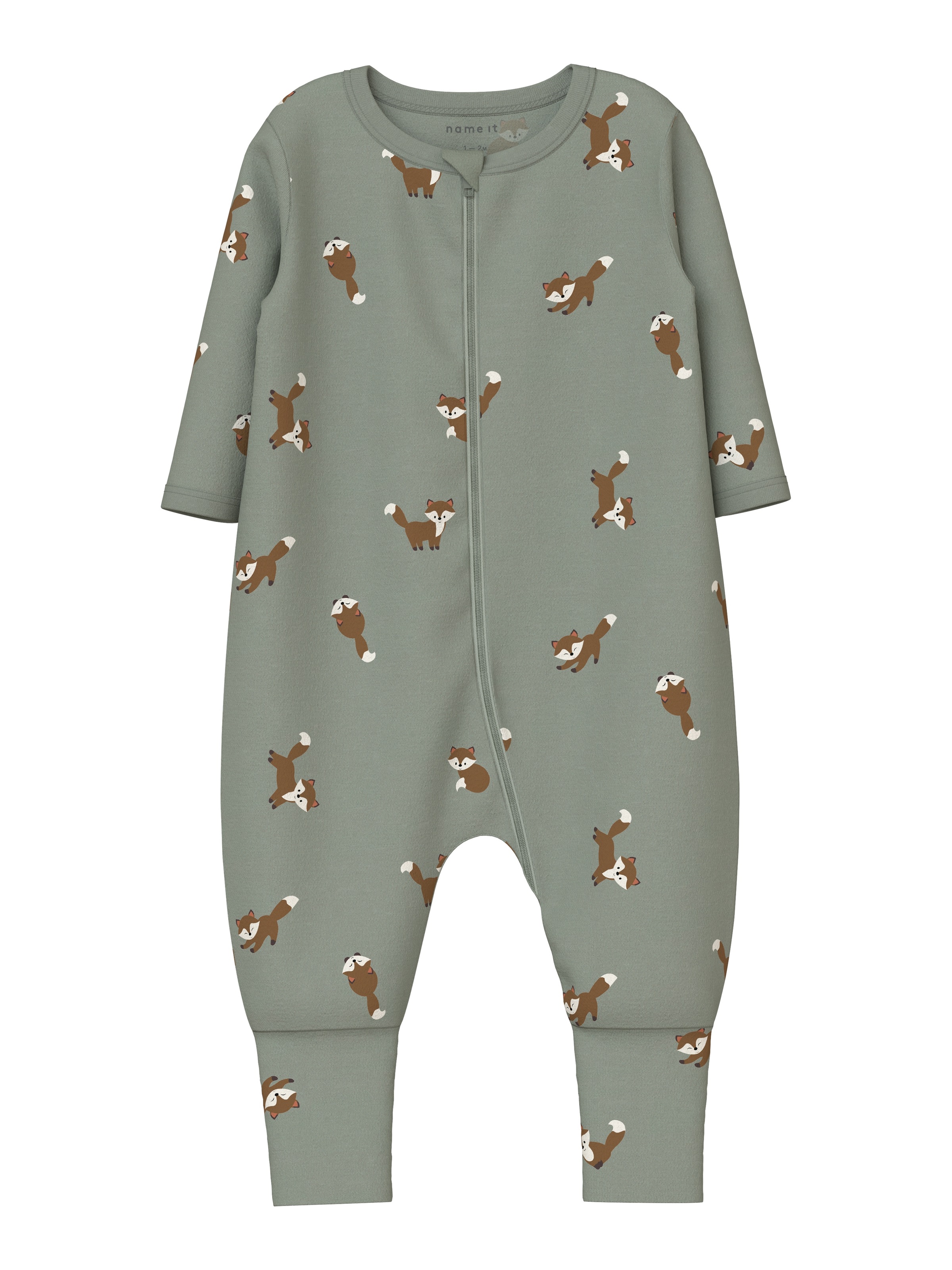 Name It Schlafanzug »NBMNIGHTSUIT 2P ZIP FF FOX NOOS« Packung, 2 tlg.