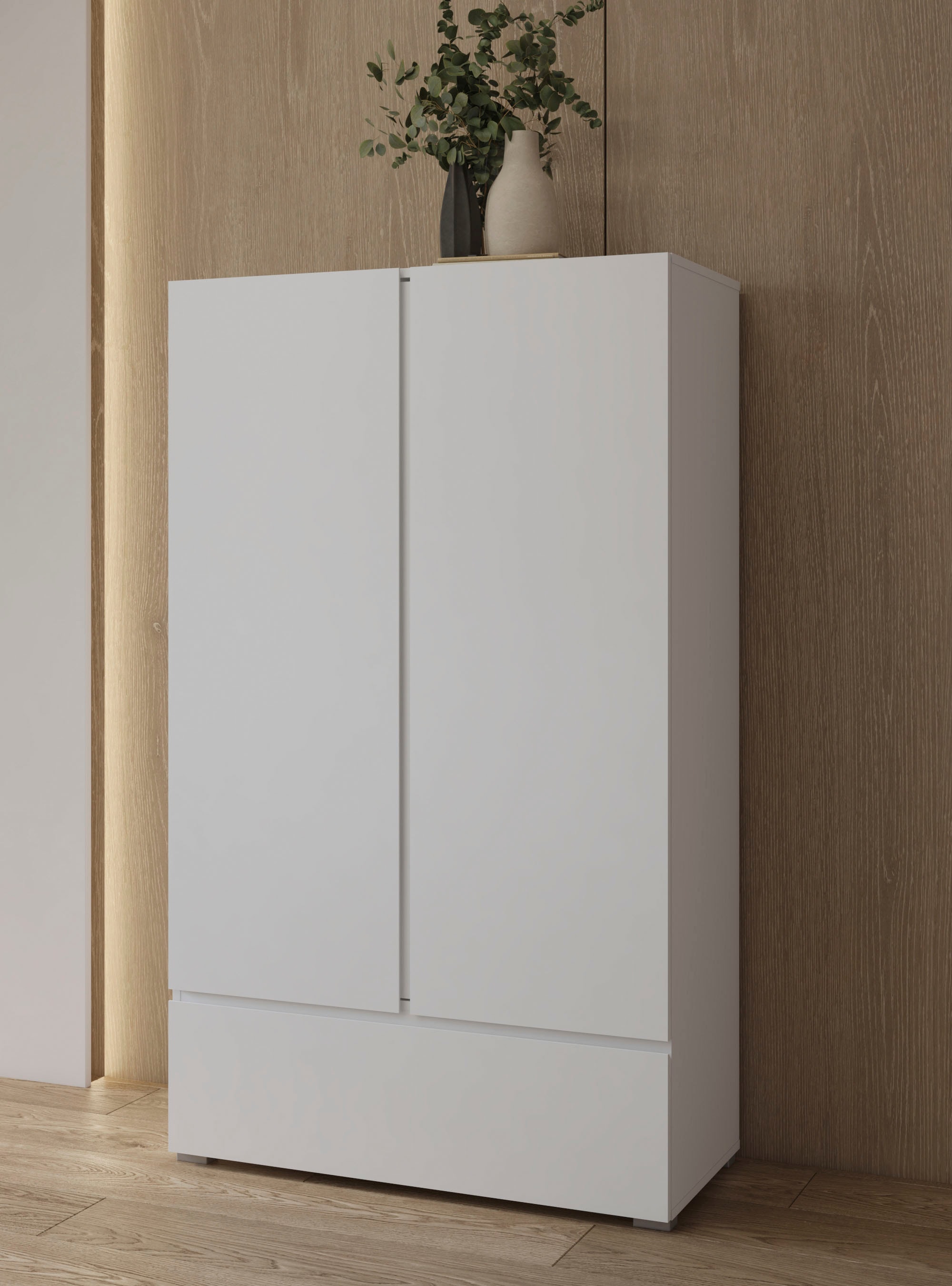 GOODproduct Armoire multi-usages »Metric,Breite 89 cm, Highboard, Universalschrank, Garderobe« armoire à linge avec beaucoup de rangement, étagères réglables