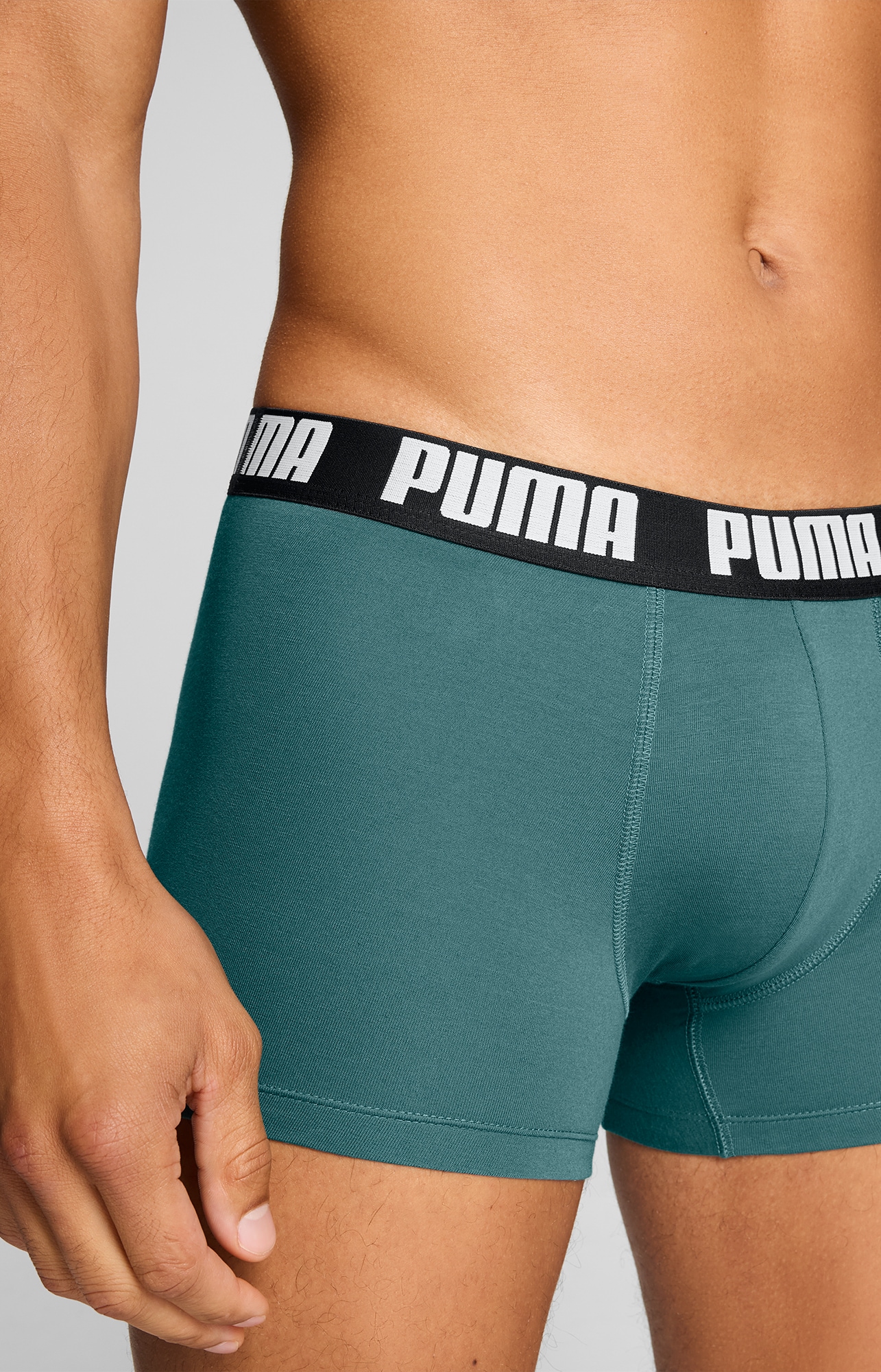 PUMA Boxershorts »PUMA MEN EVERYDAY BASIC BOXERS 2P« Packung, 2er Pack,  mit Puma Webbund