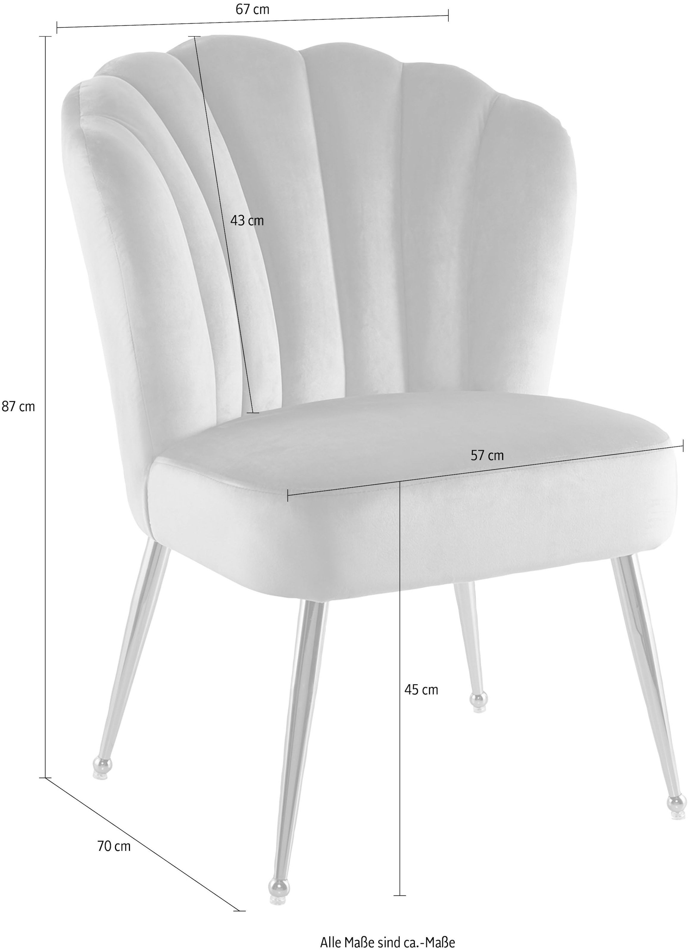 Kayoom Esszimmerstuhl »Stuhl Pippa, Rückenlehne im Retro-Stil, ausgefallene Rückenlehne«, 1 St., Stoffbezug, samtweicher Bezug, Eye-Catcher im Raum, ausgefallene Rückenlehne