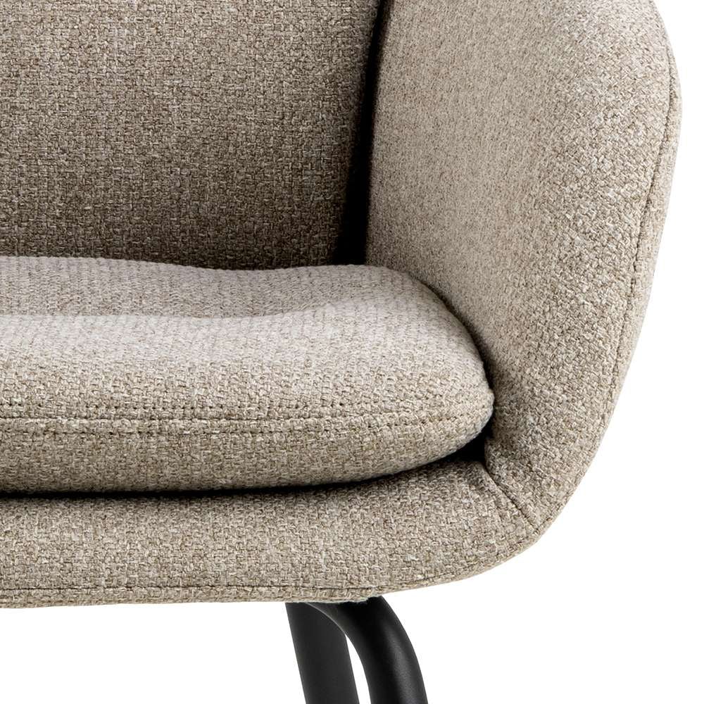 ACTONA GROUP Chaise de salle à manger »Dora mit Armlehnen - gepolstert & bequem, moderner Küchenstuhl« () Revêtement en tissu agréable & grand confort d’assise pour une position détendue